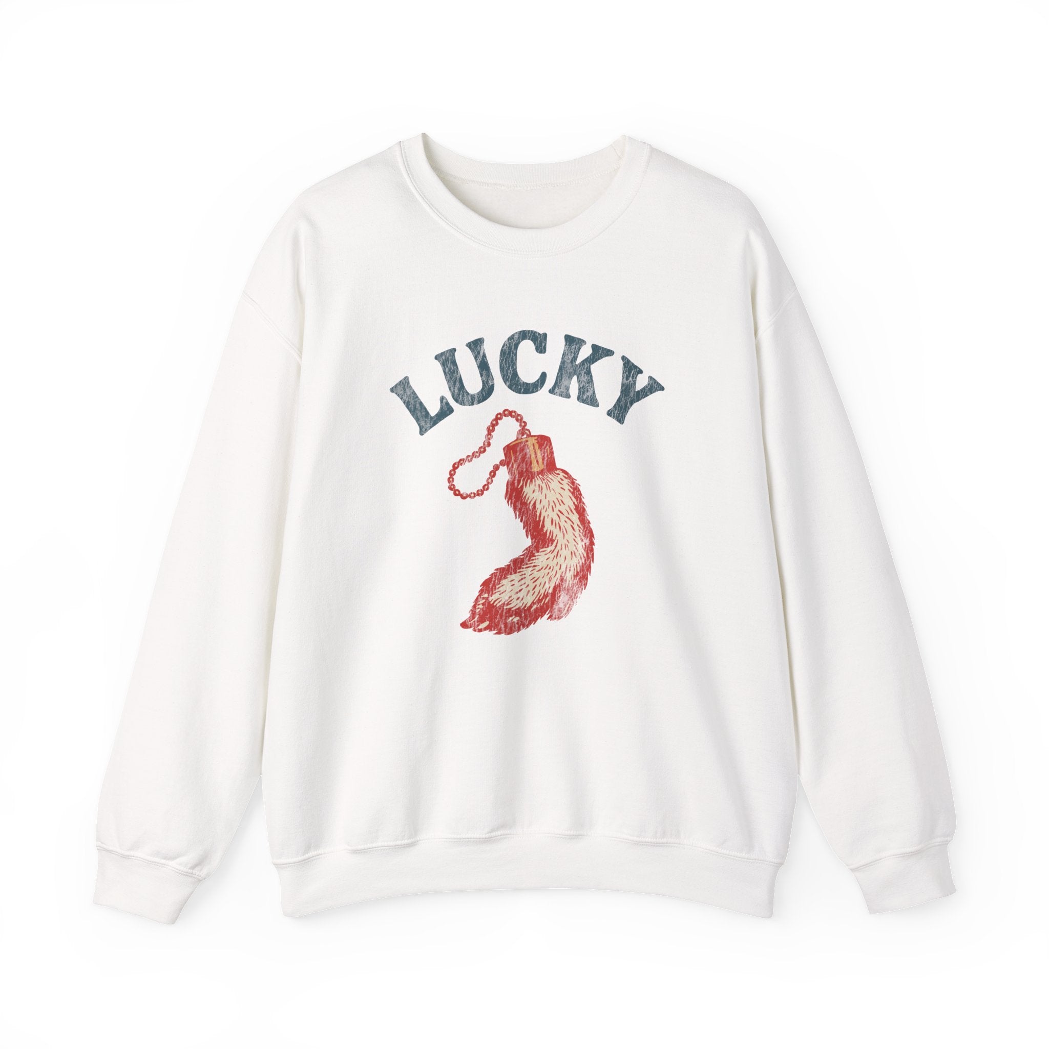 "Lucky" Vintage Rabbit Graphic Crewneck Sweatshirt