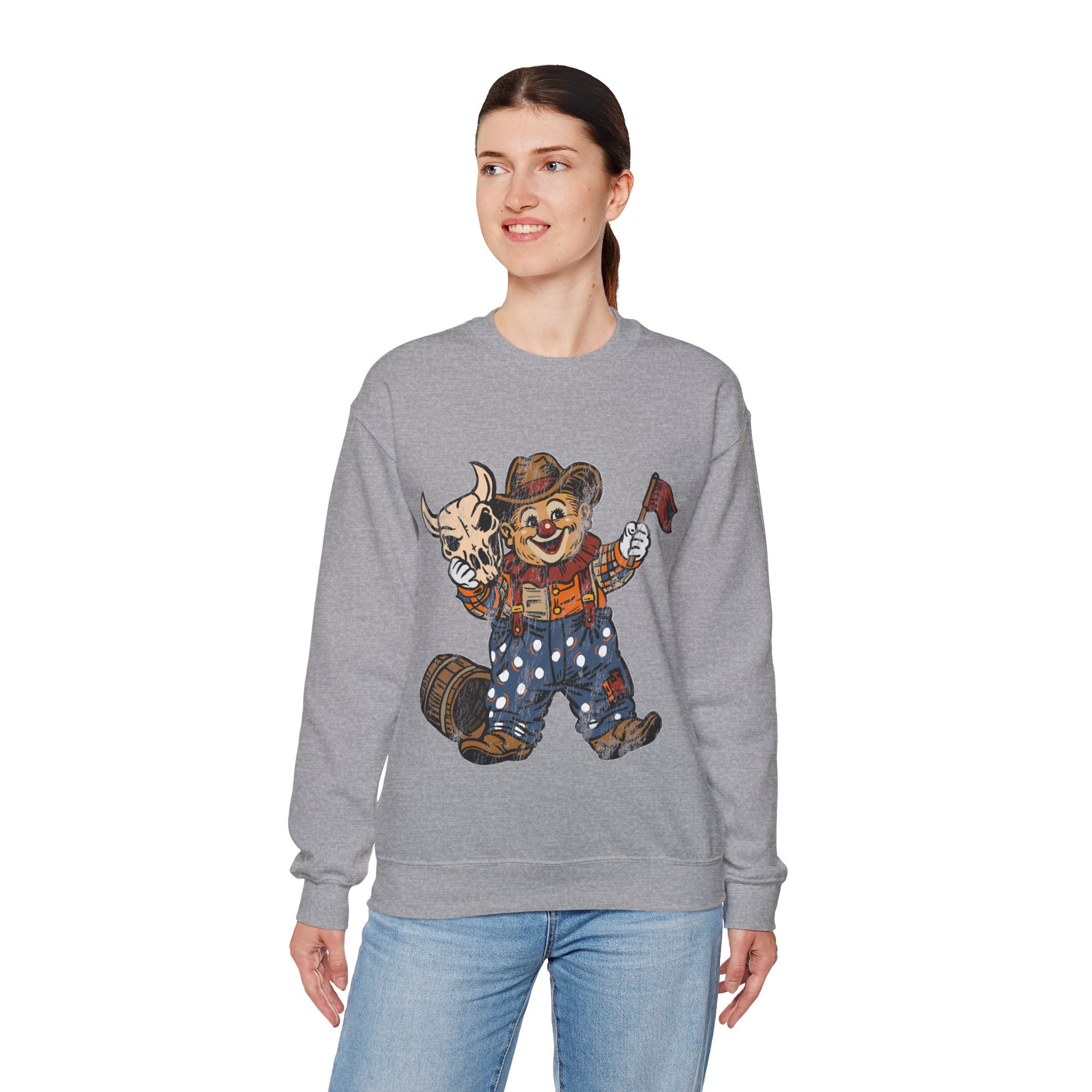Poco Pete "Just a Clown" Pullover — Retro Western Crewneck Sweatshirt