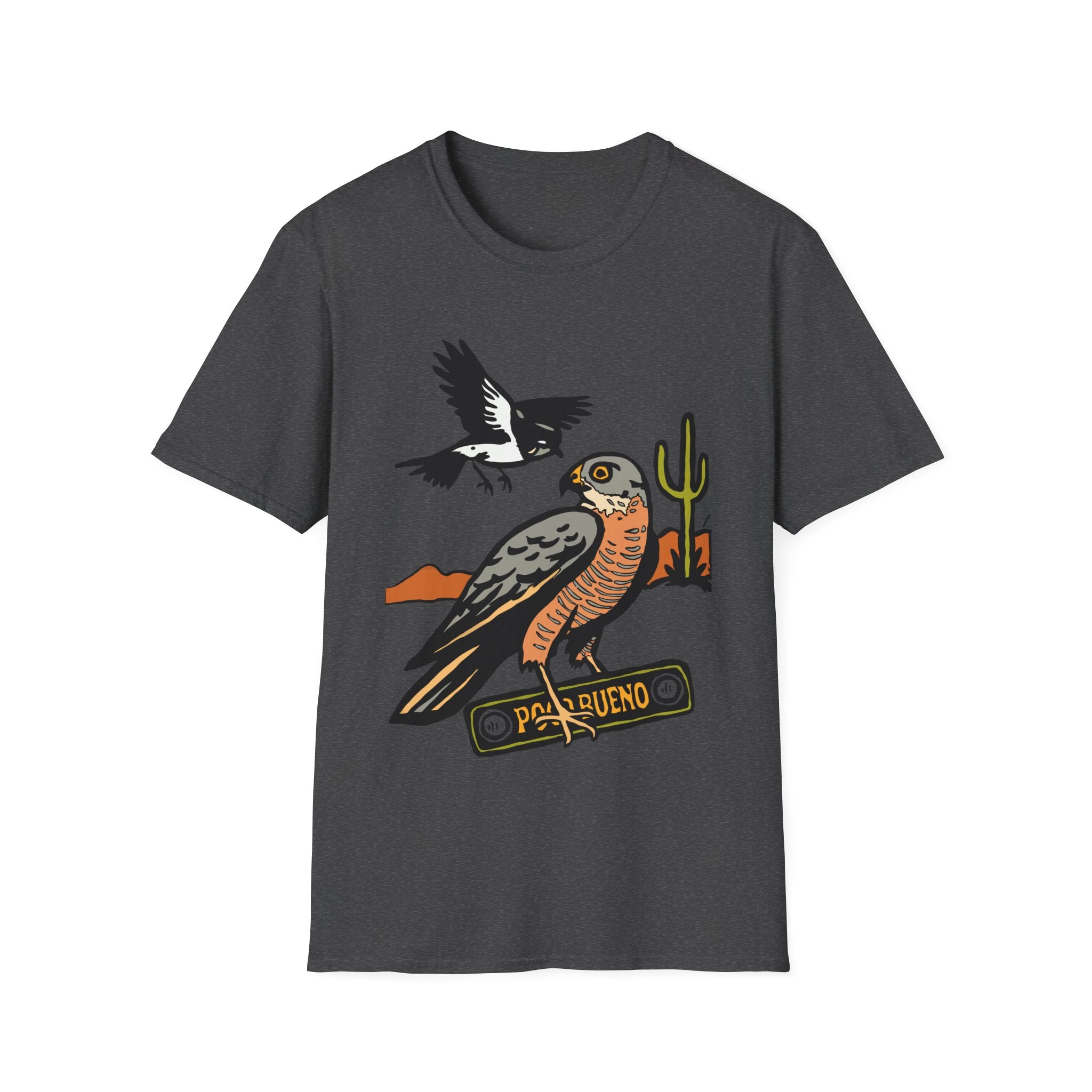 Desert Hawk Tee — 'Poco Bueno' Bird Graphic T-Shirt