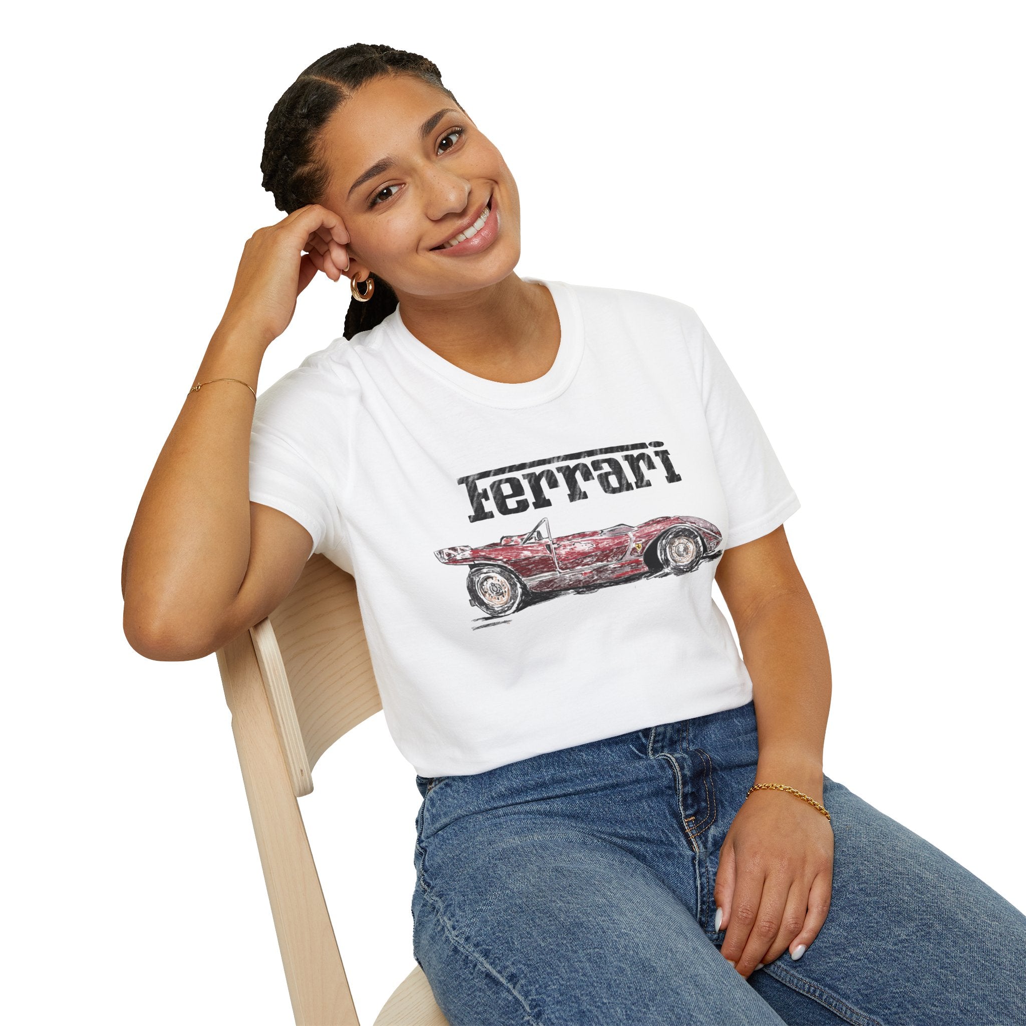 Ferrari Vintage Sketch Graphic T-Shirt