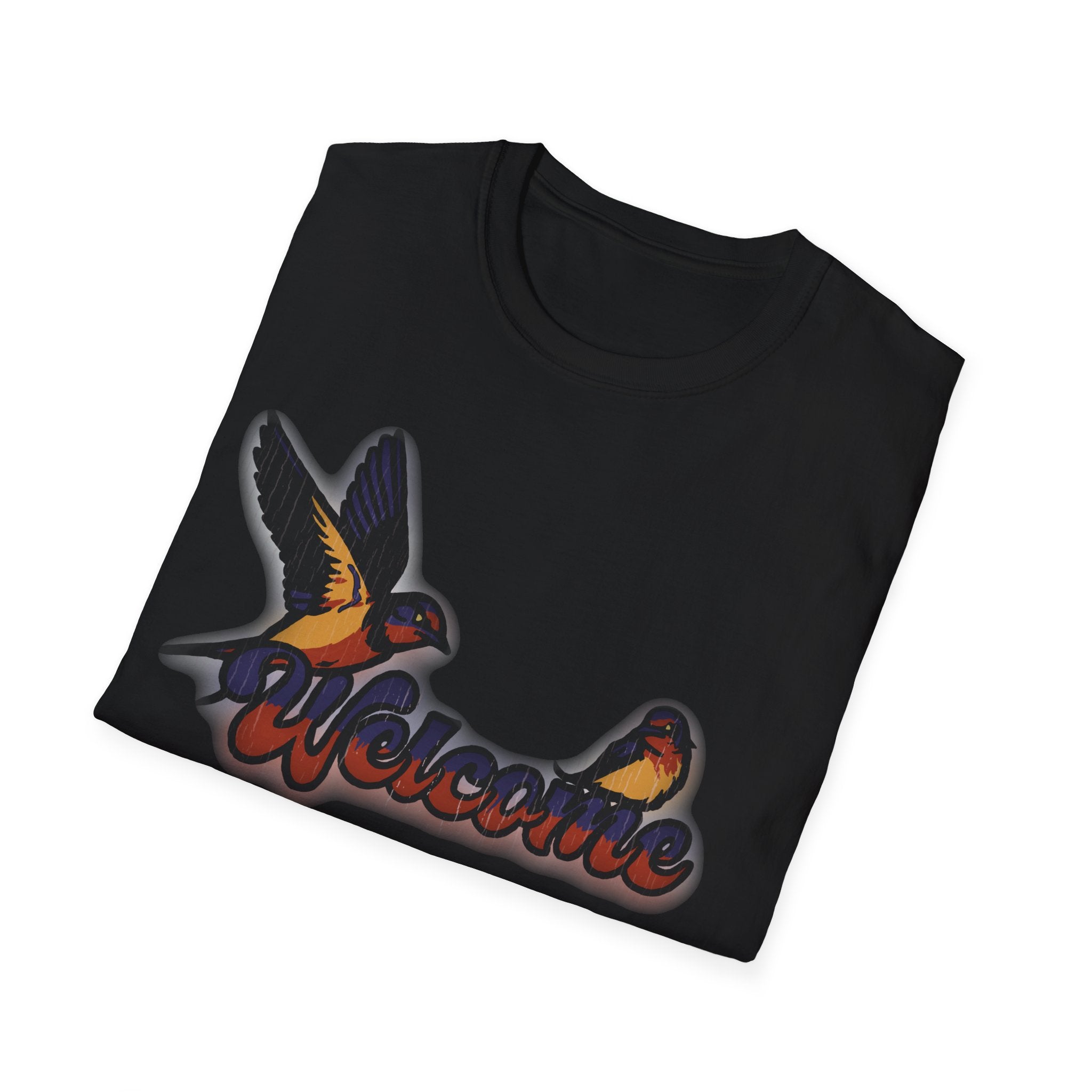 Welcome Swallow T-Shirt — Retro Bird Graphic Tee