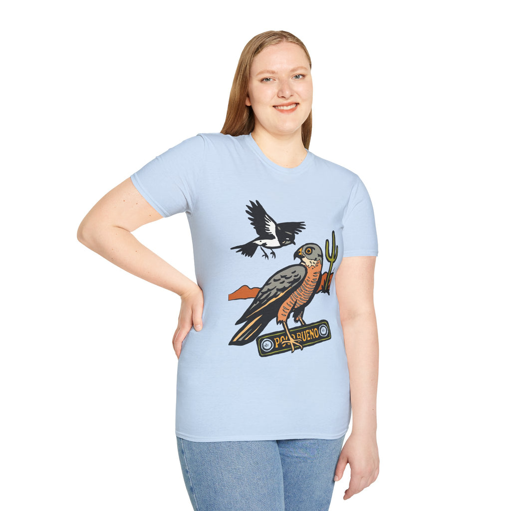 Desert Hawk Tee — 'Poco Bueno' Bird Graphic T-Shirt