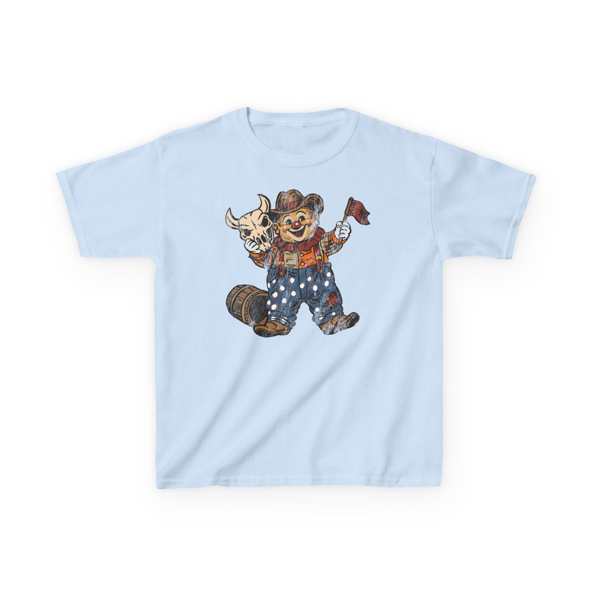 Poco Pete "Just a Clown" Kids Tee — Retro Western Heavy Cotton Tshirt