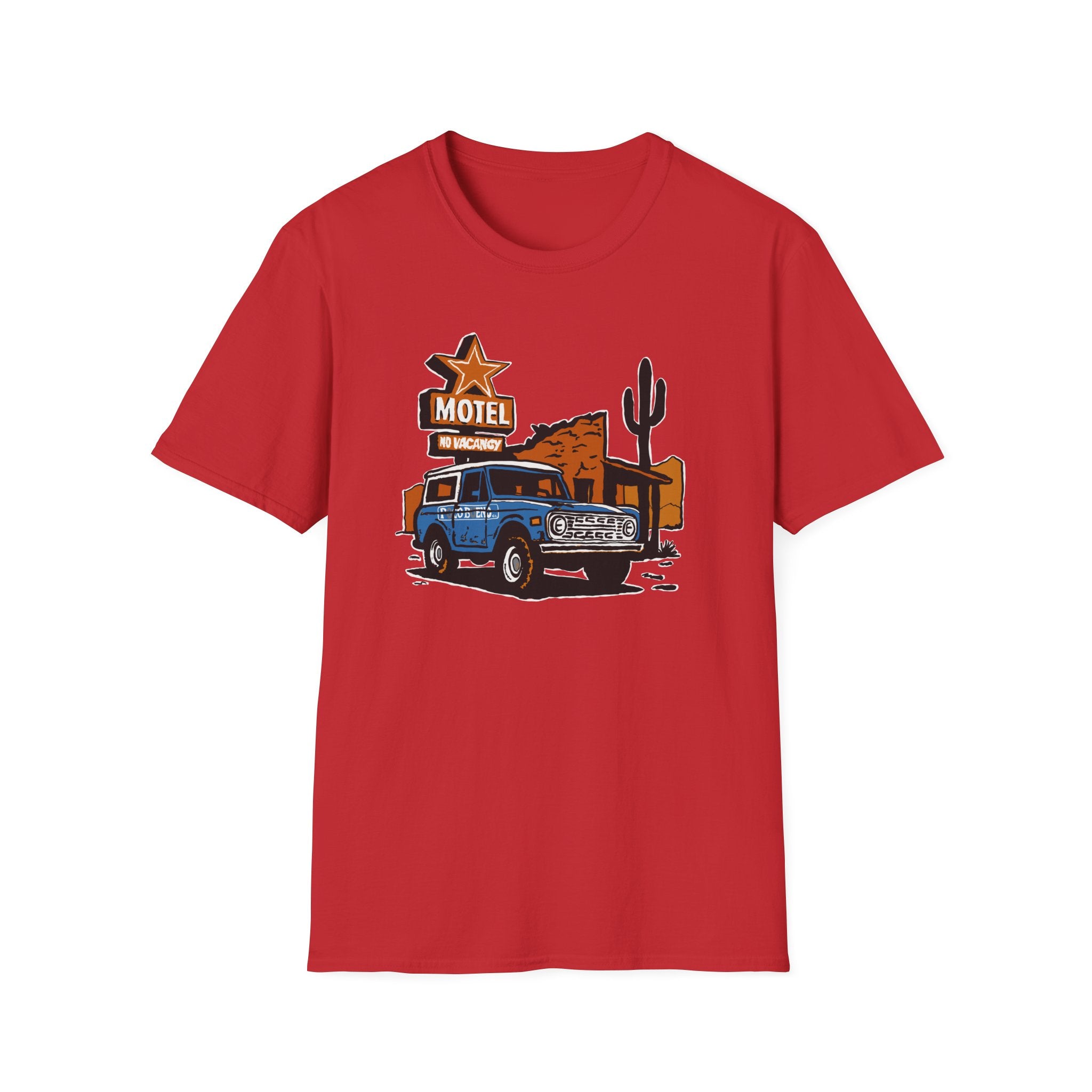No Vacancy T-Shirt – Retro Pickup & Cactus Graphic T