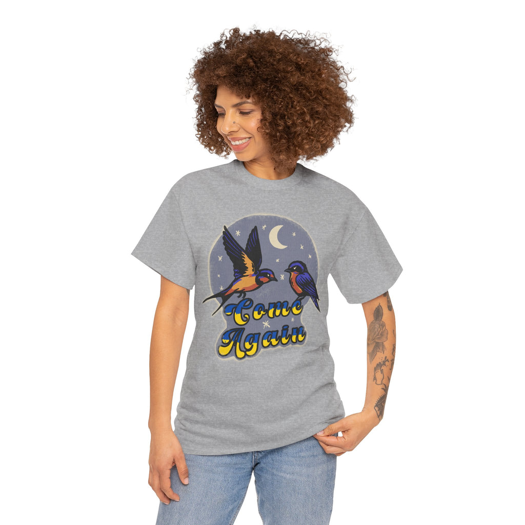 'Come Again' Tee — Retro Souvenir Welcome Swallow Moon Graphic T-Shirt