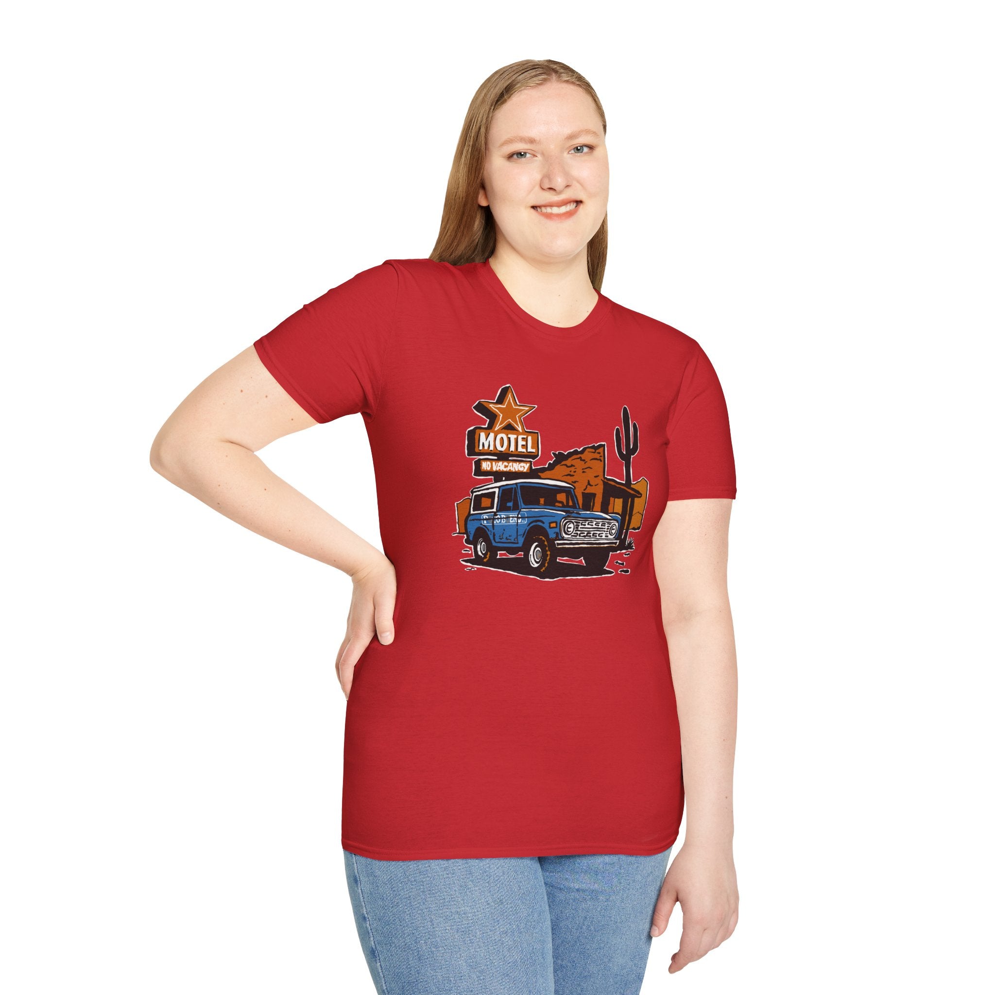 No Vacancy T-Shirt – Retro Pickup & Cactus Graphic T