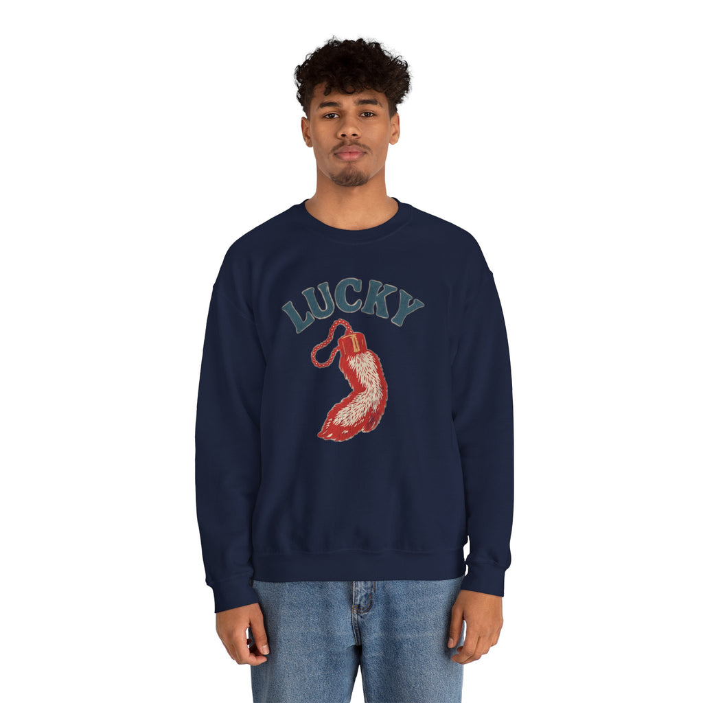 "Lucky" Vintage Rabbit Graphic Crewneck Sweatshirt