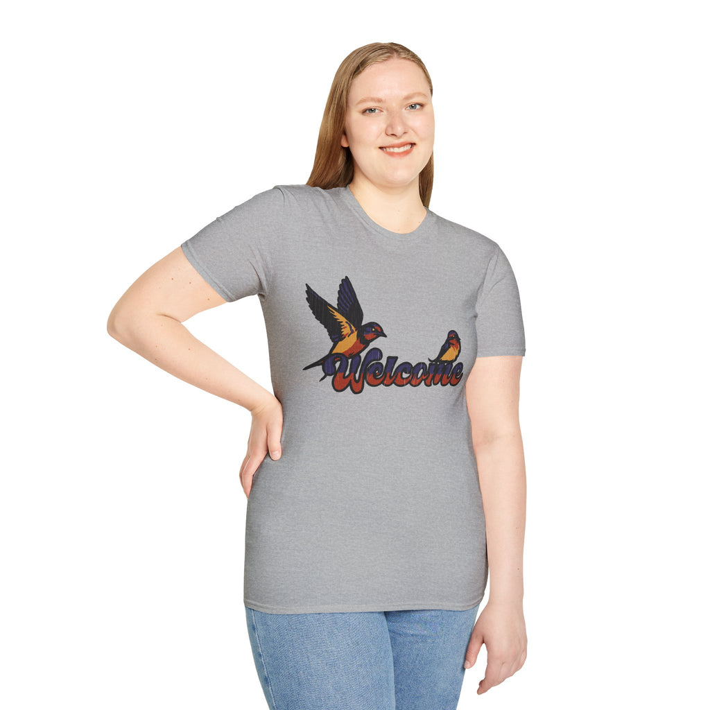 Welcome Swallow T-Shirt — Retro Bird Graphic Tee