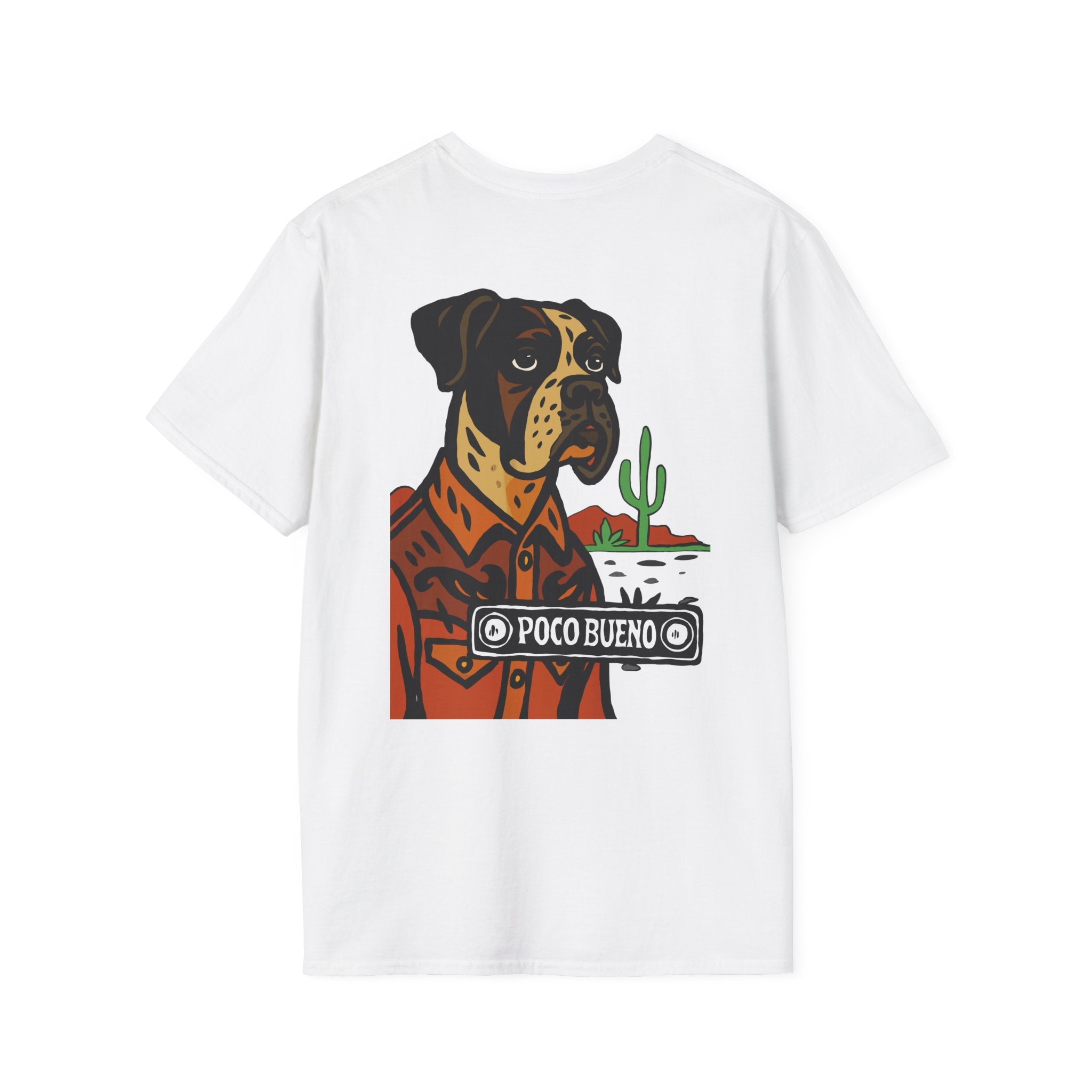 Bonnie The Boxer Dog Desert Tee — "Poco Bueno" Graphic T-Shirt