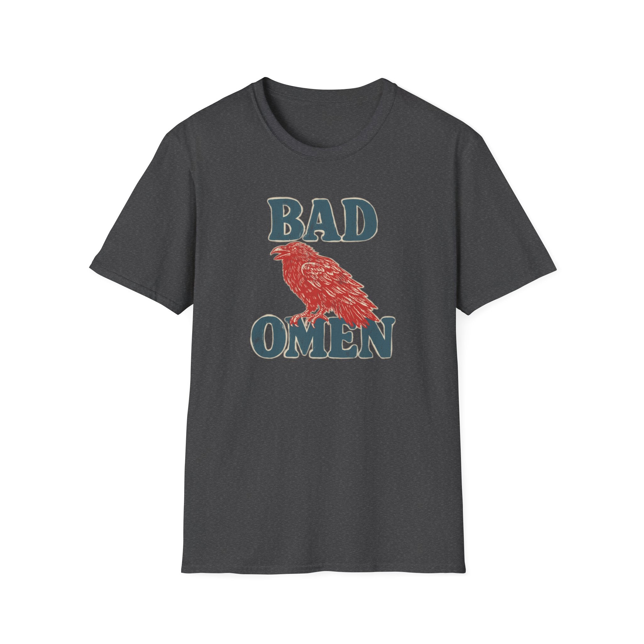 Bad Omen T-Shirt — Vintage Raven Graphic Tee for Goth & Alternative Style