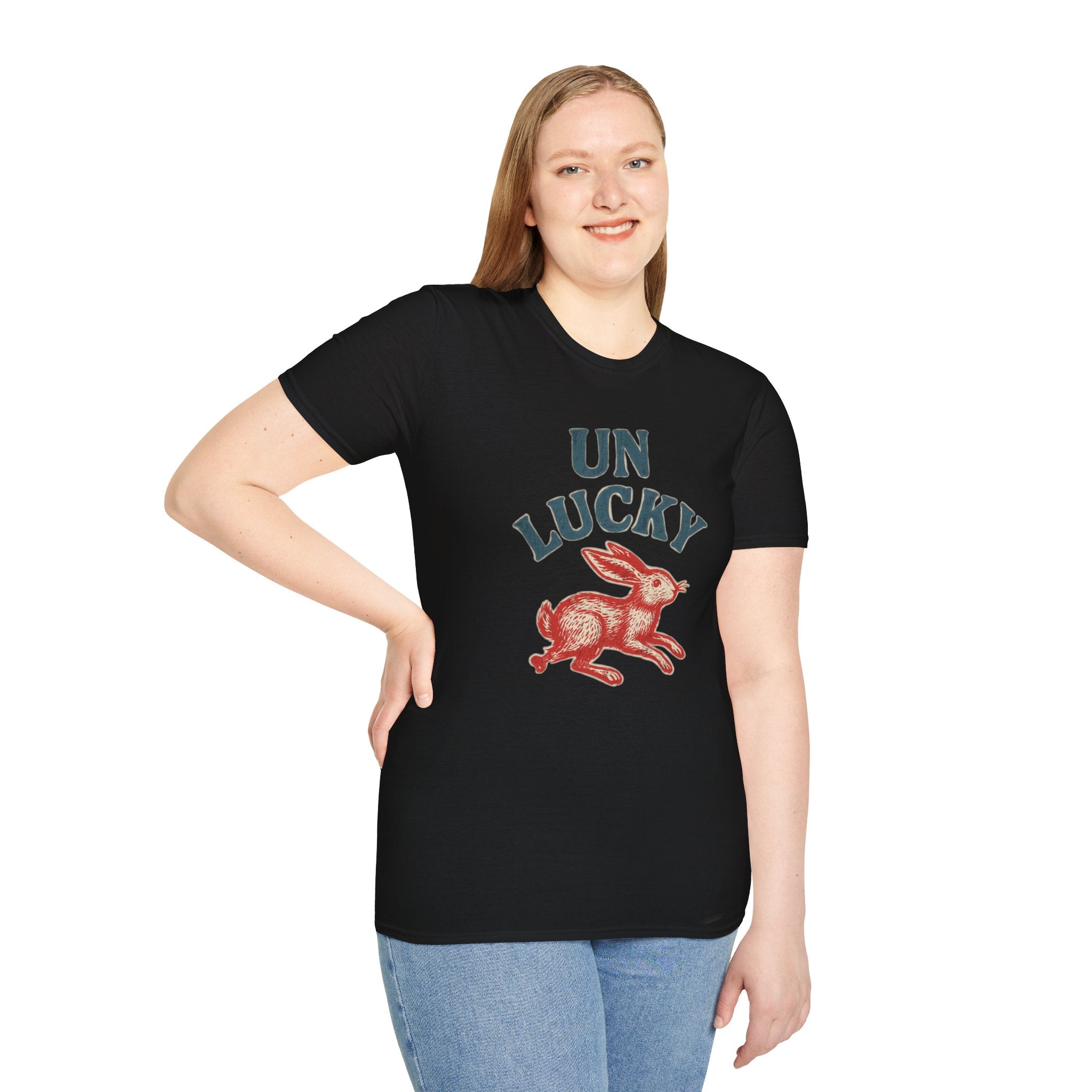 "Unlucky" Vintage Rabbit Graphic T-Shirt