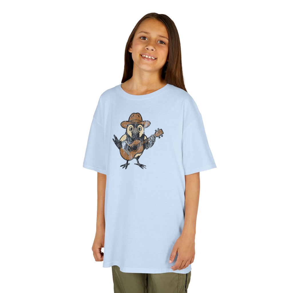 Kids Cowpoke T‑Shirt — Cute Country Songbird Graphic Tee for Children