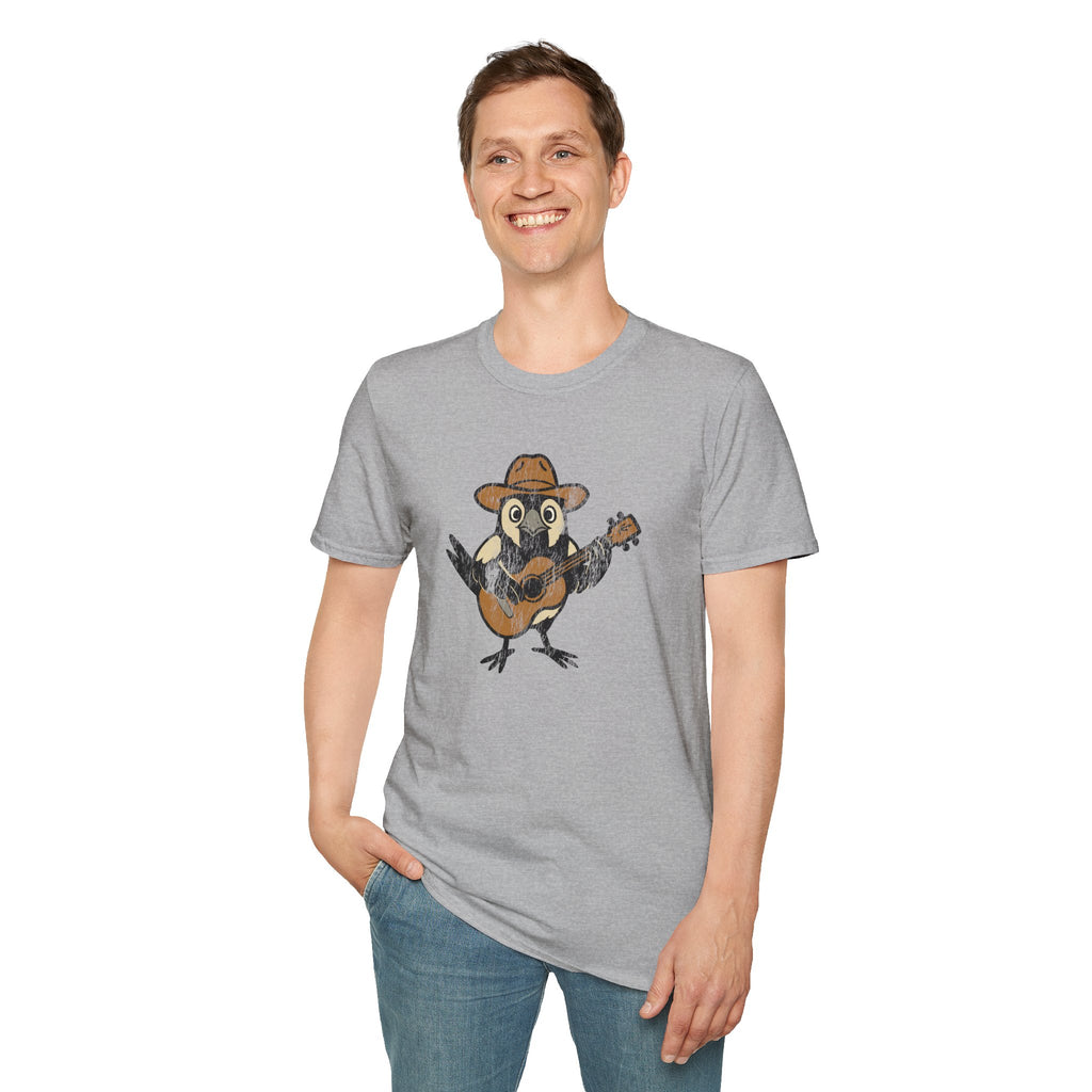 Cowpoke T-Shirt — Cute Cowboy Magpie Playing Guitar Tee