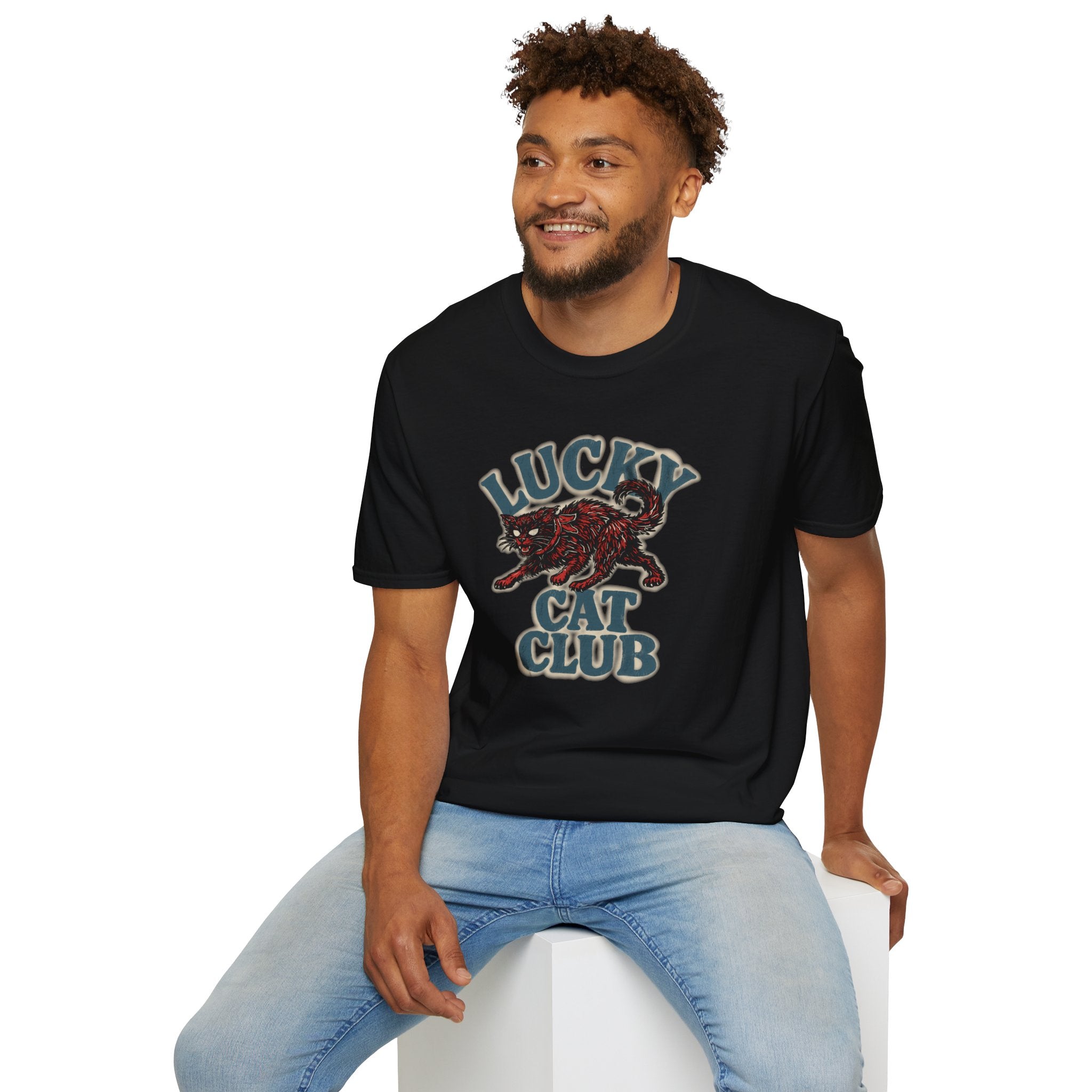 Lucky Cat Club T-Shirt — Vintage Lucky Cat Graphic Tee