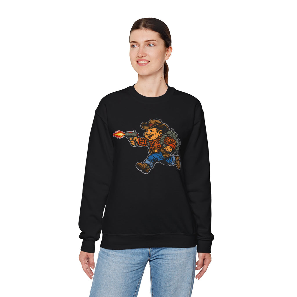 Poco Pete The Space Cowboy Pullover – Retro Cowboy Space Blaster Sweatshirt