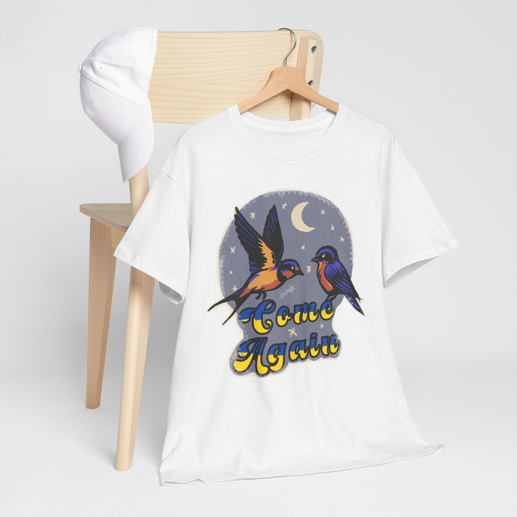 'Come Again' Tee — Retro Souvenir Welcome Swallow Moon Graphic T-Shirt