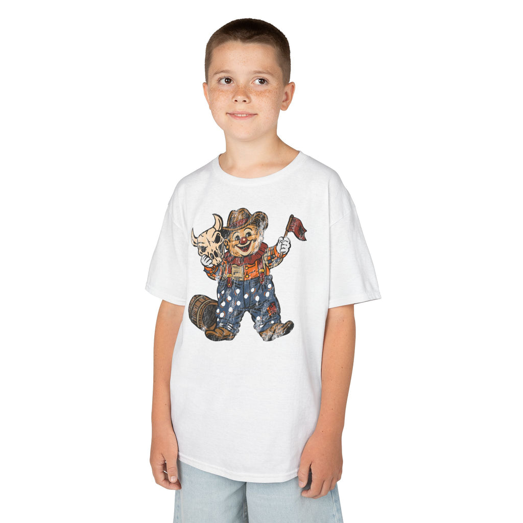 Poco Pete "Just a Clown" Kids Tee — Retro Western Heavy Cotton Tshirt