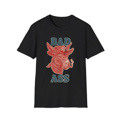 Bad Ass Donkey T-Shirt — Vintage Smoky Red Graphic Tee