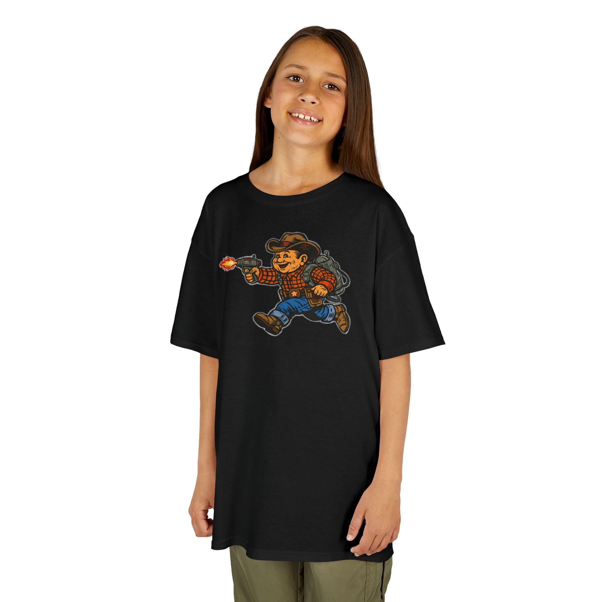 Poco Pete The Space Cowboy Kids T‑Shirt — Retro Western Heavy Cotton Tee