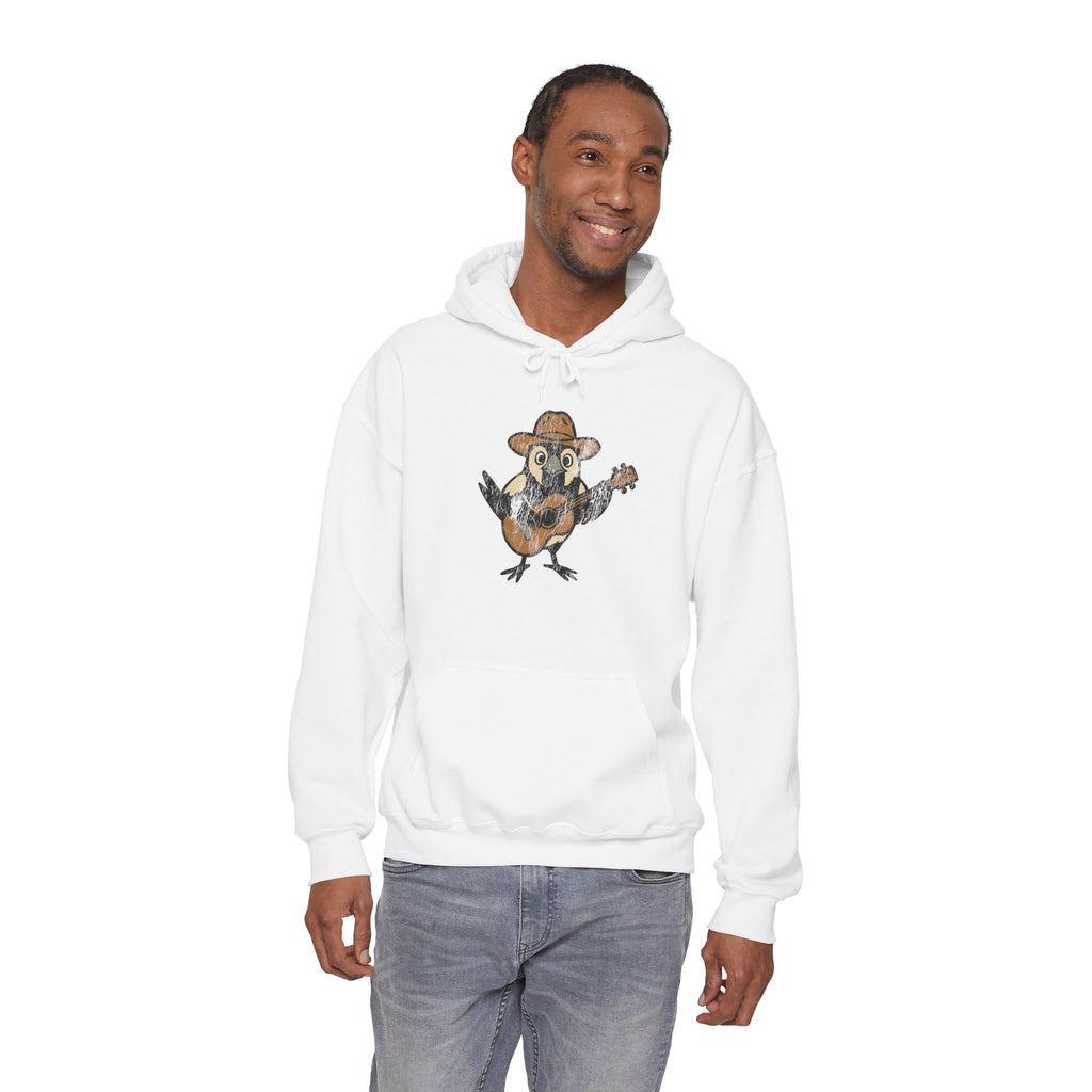 Cowpoke Hoodie— Cute Cowboy Magpie Playing Guitar Sweatshirt