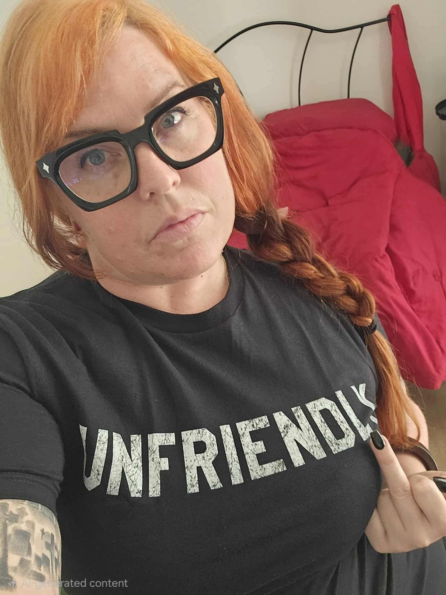 Unfriendly Graphic T-Shirt — Warning Sign Minimal Bold Text Tee