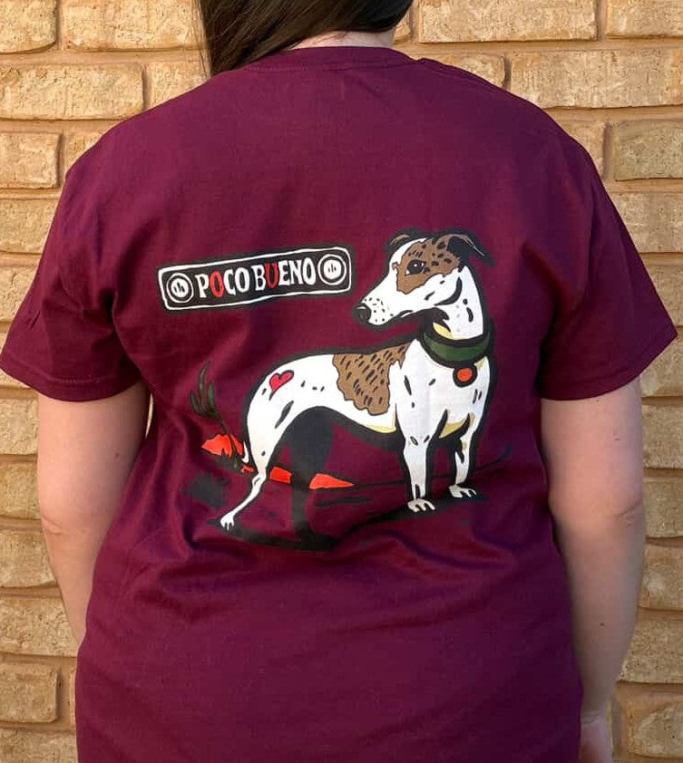 Fox The Greyhound Desert Graphic Tee — Dog Illustration T-Shirt