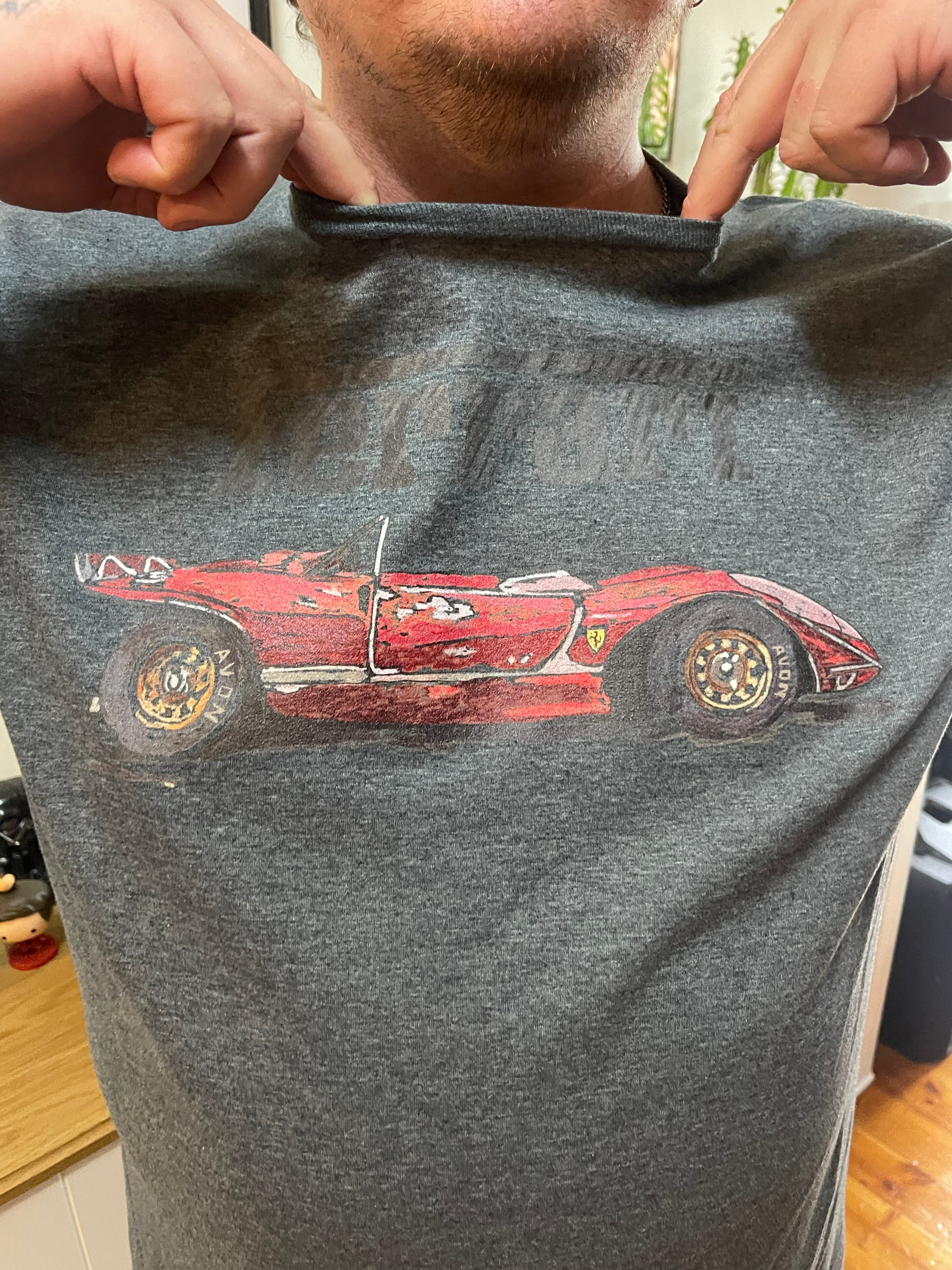 Ferrari Vintage Sketch Graphic T-Shirt