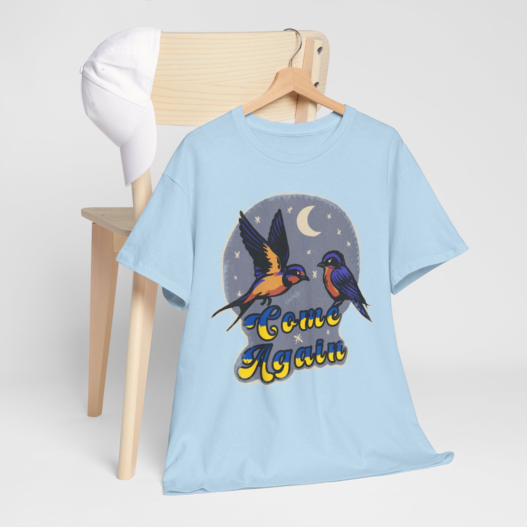 'Come Again' Tee — Retro Souvenir Welcome Swallow Moon Graphic T-Shirt