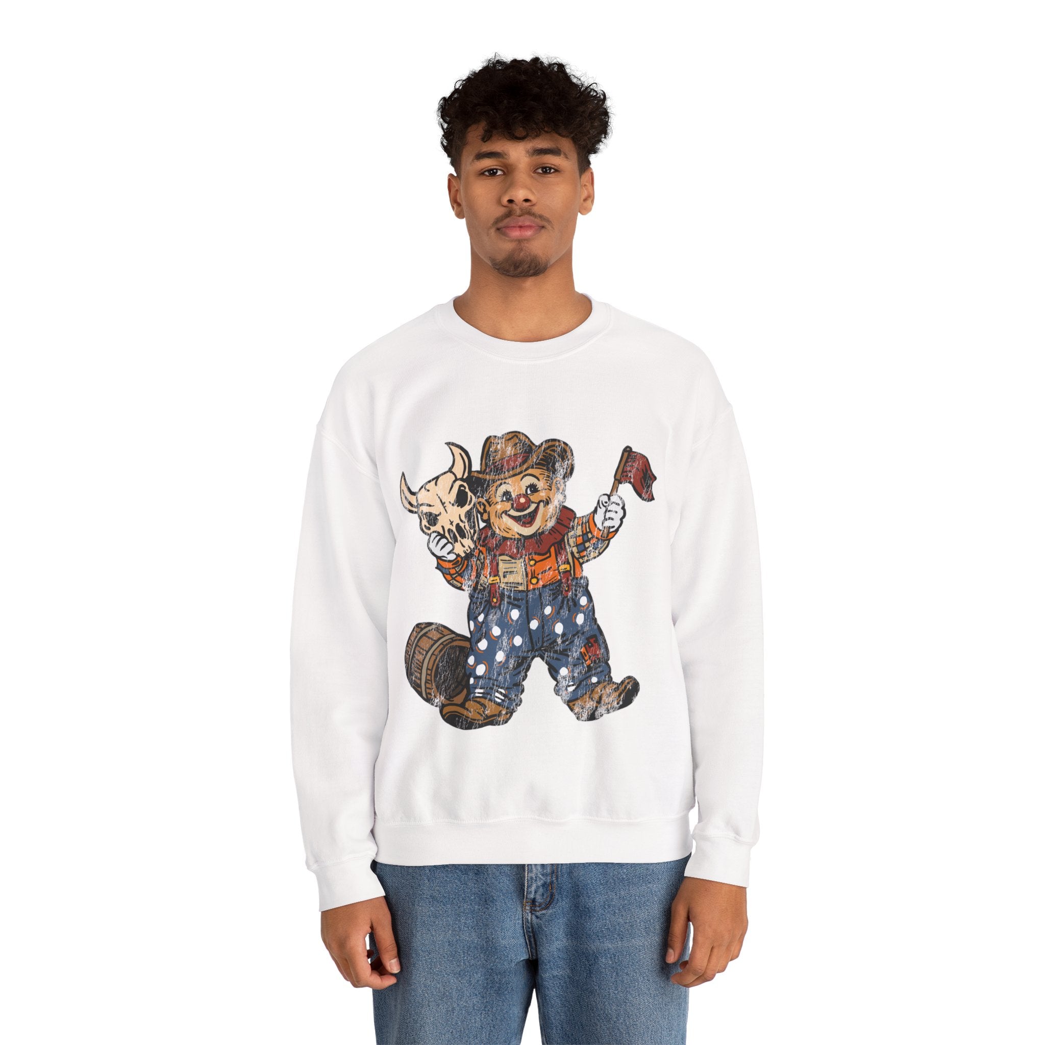 Poco Pete "Just a Clown" Pullover — Retro Western Crewneck Sweatshirt