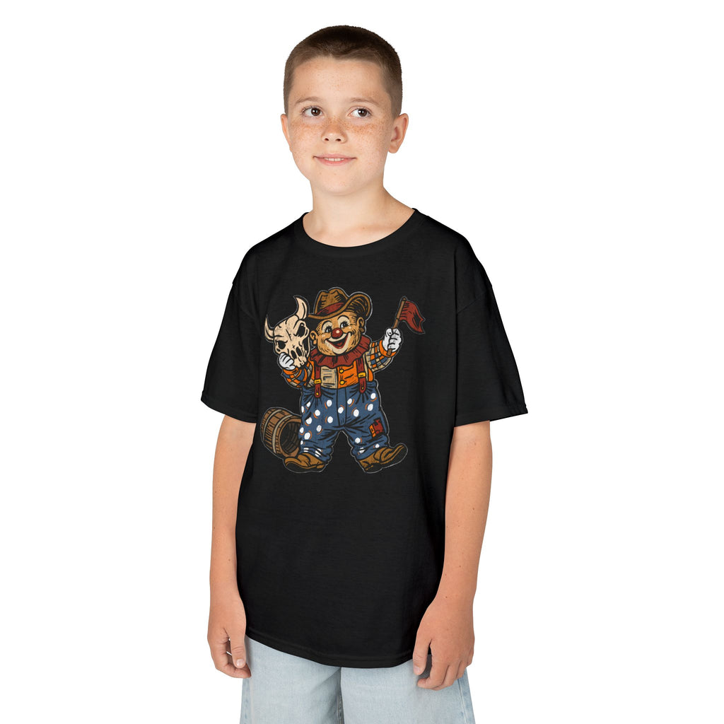 Poco Pete "Just a Clown" Kids Tee — Retro Western Heavy Cotton Tshirt
