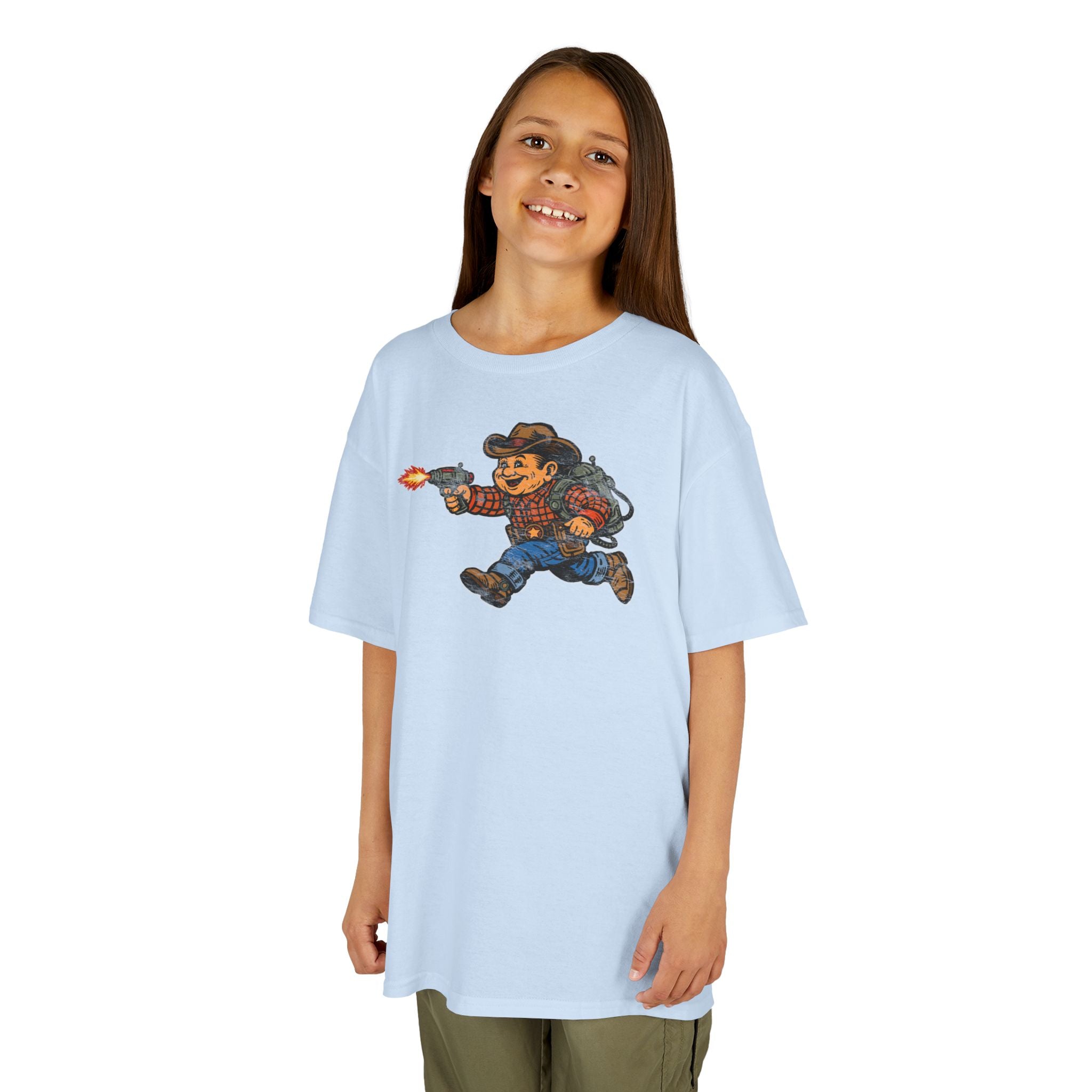 Poco Pete The Space Cowboy Kids T‑Shirt — Retro Western Heavy Cotton Tee