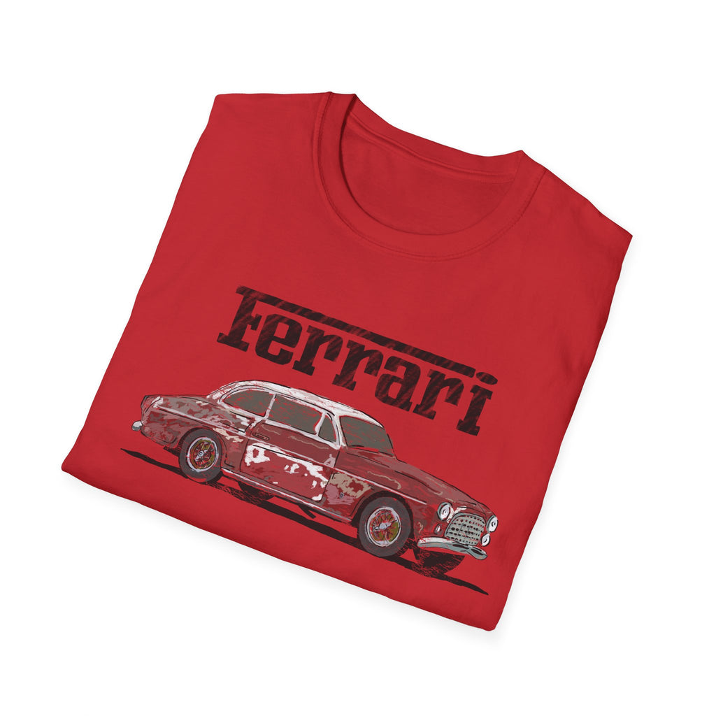 Ferrari America Classic Car T-Shirt – Vintage Red Sports Car Graphic Tee