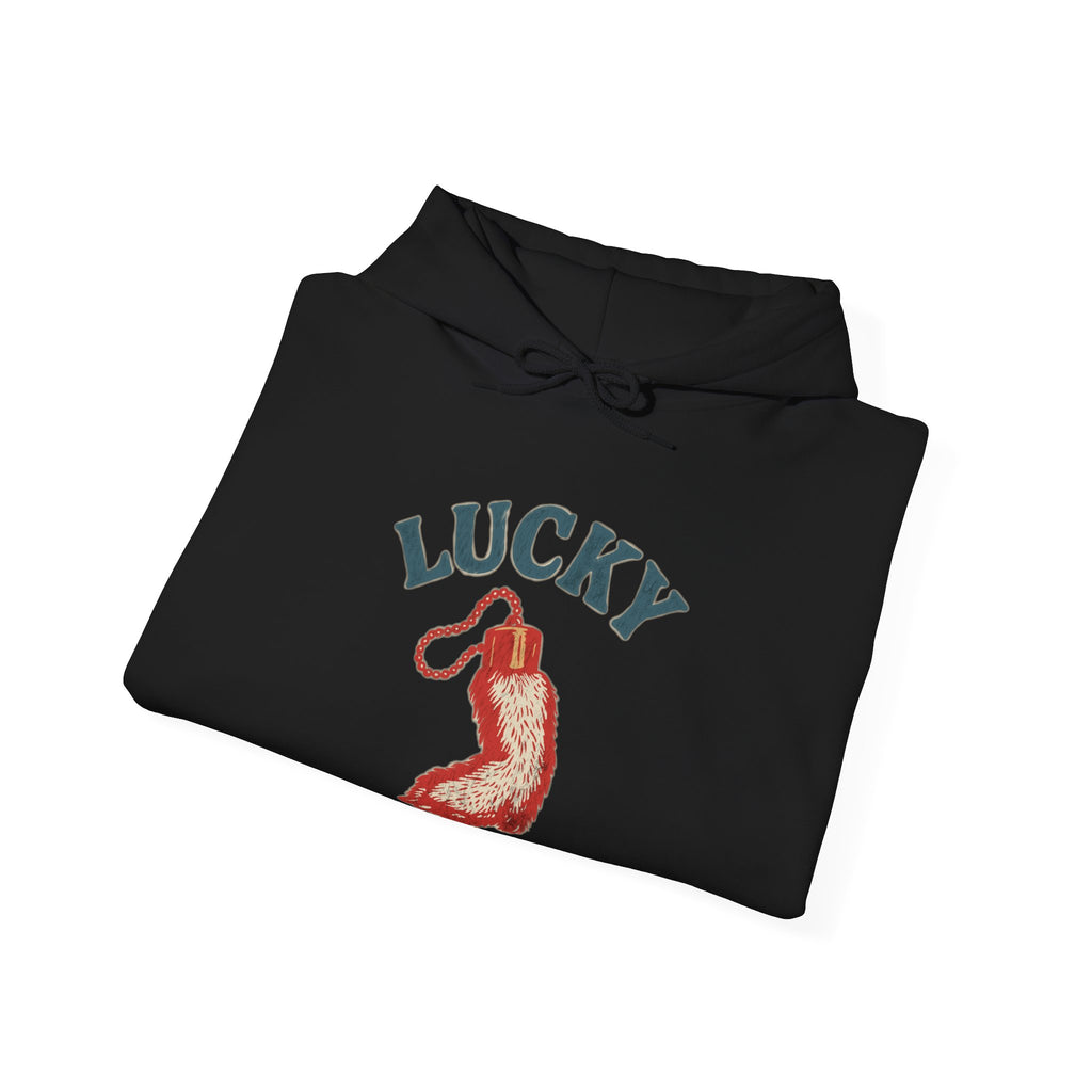 "Lucky" Vintage Rabbit Graphic Hooded Sweatshirt