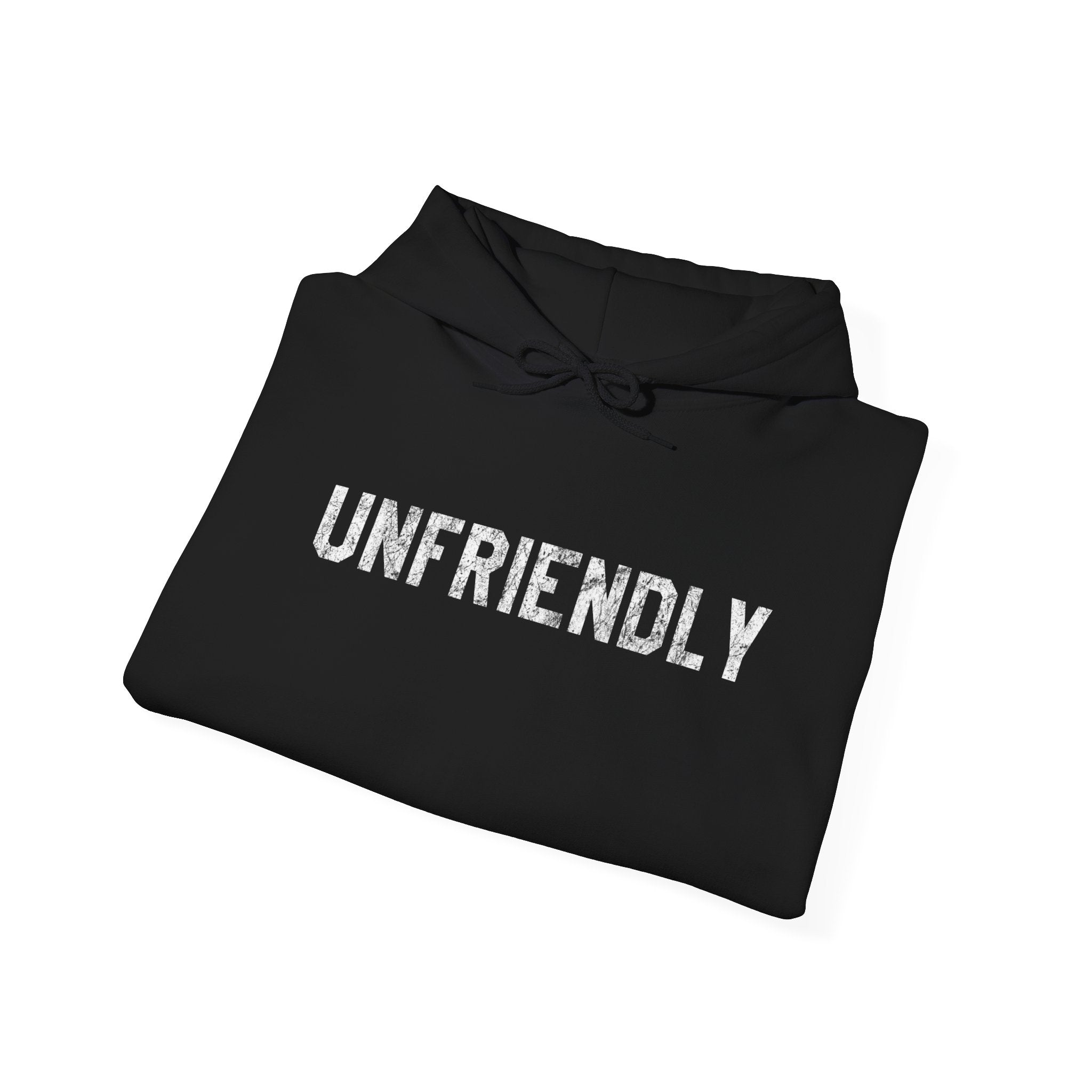 Unfriendly Hoodie — Minimalist Graphic Hooded Sweatshirt