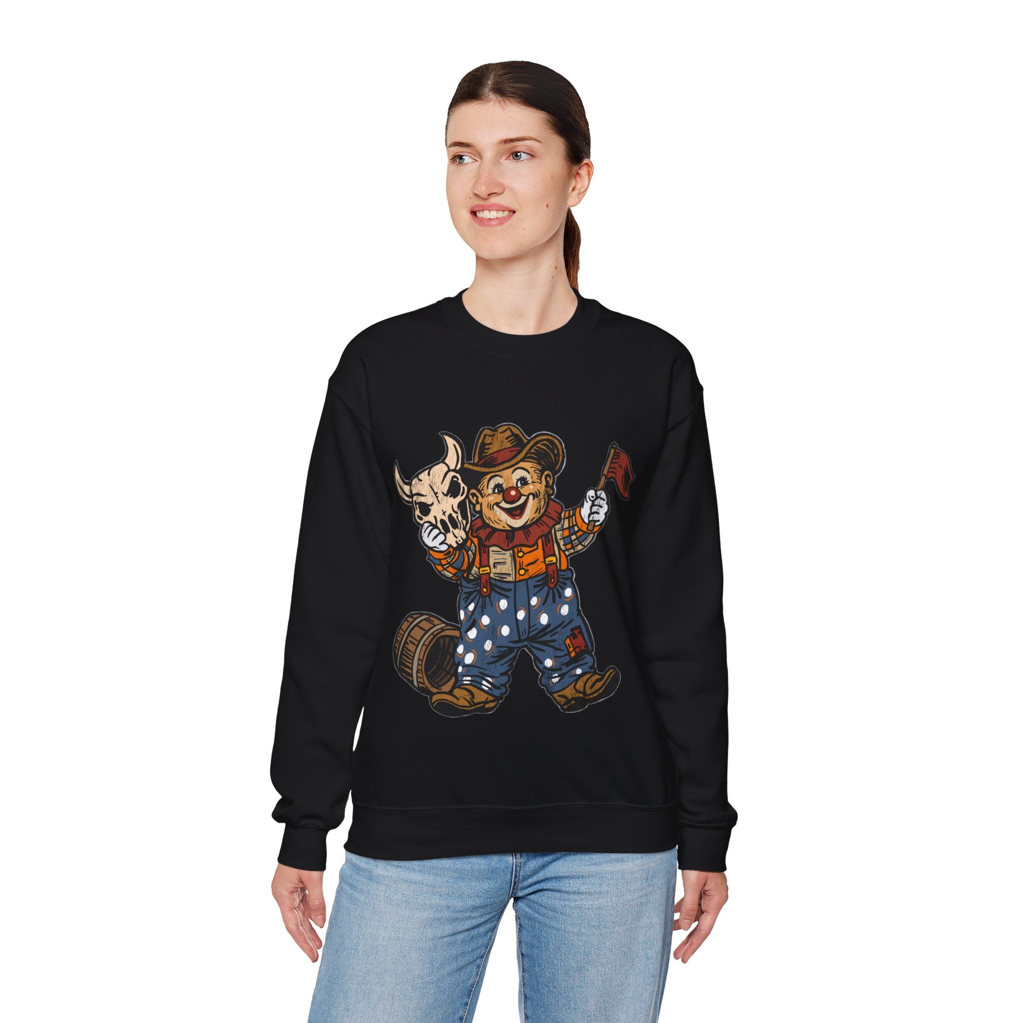 Poco Pete "Just a Clown" Pullover — Retro Western Crewneck Sweatshirt