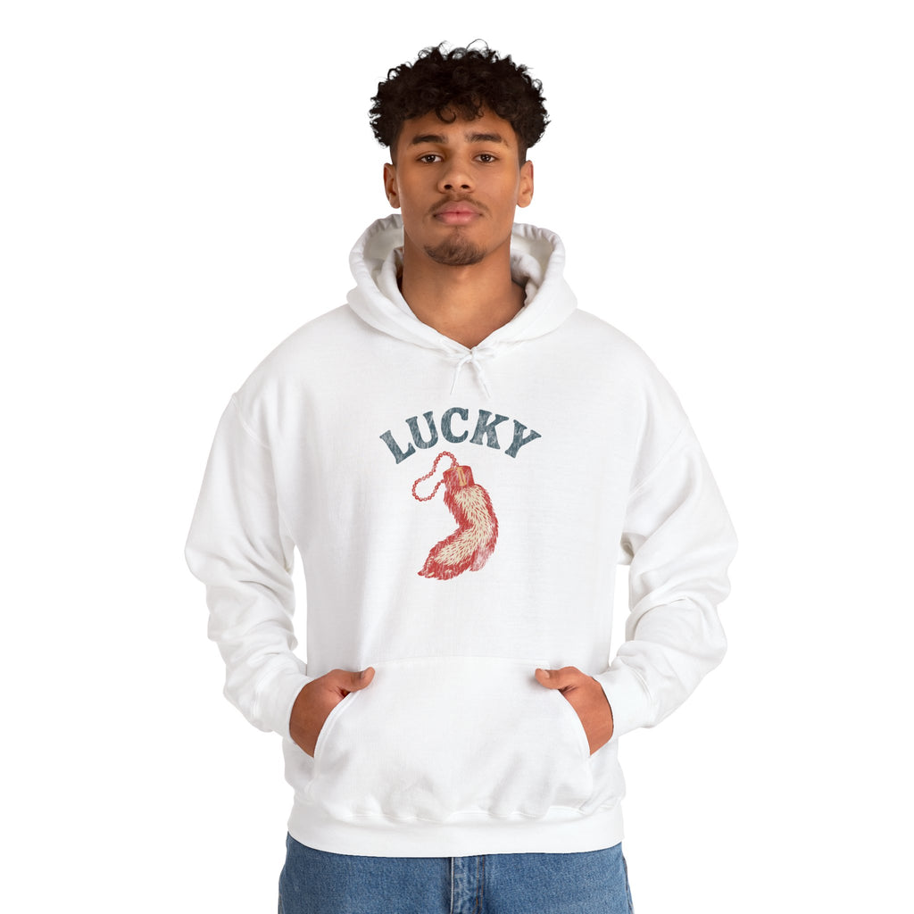 "Lucky" Vintage Rabbit Graphic Hooded Sweatshirt