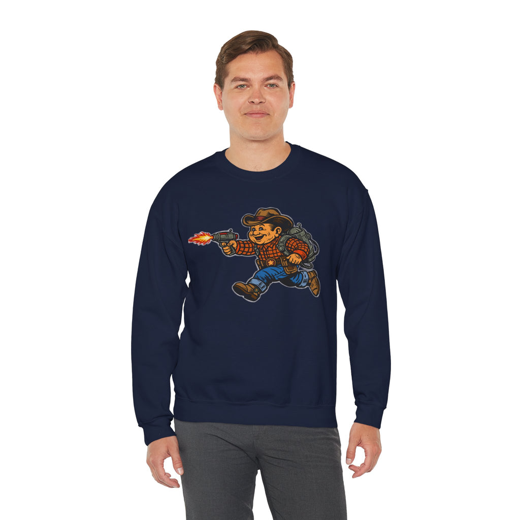 Poco Pete The Space Cowboy Pullover – Retro Cowboy Space Blaster Sweatshirt
