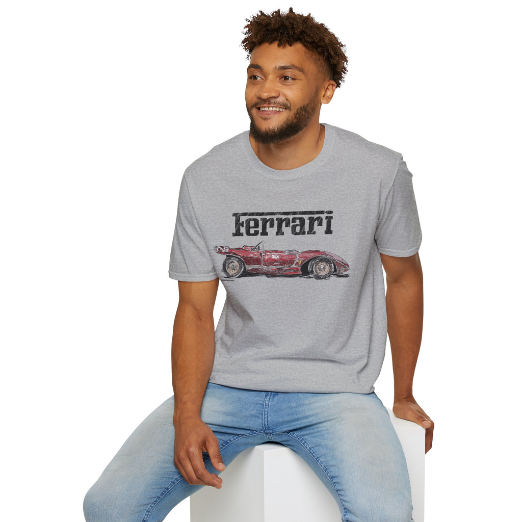 Ferrari Vintage Sketch Graphic T-Shirt