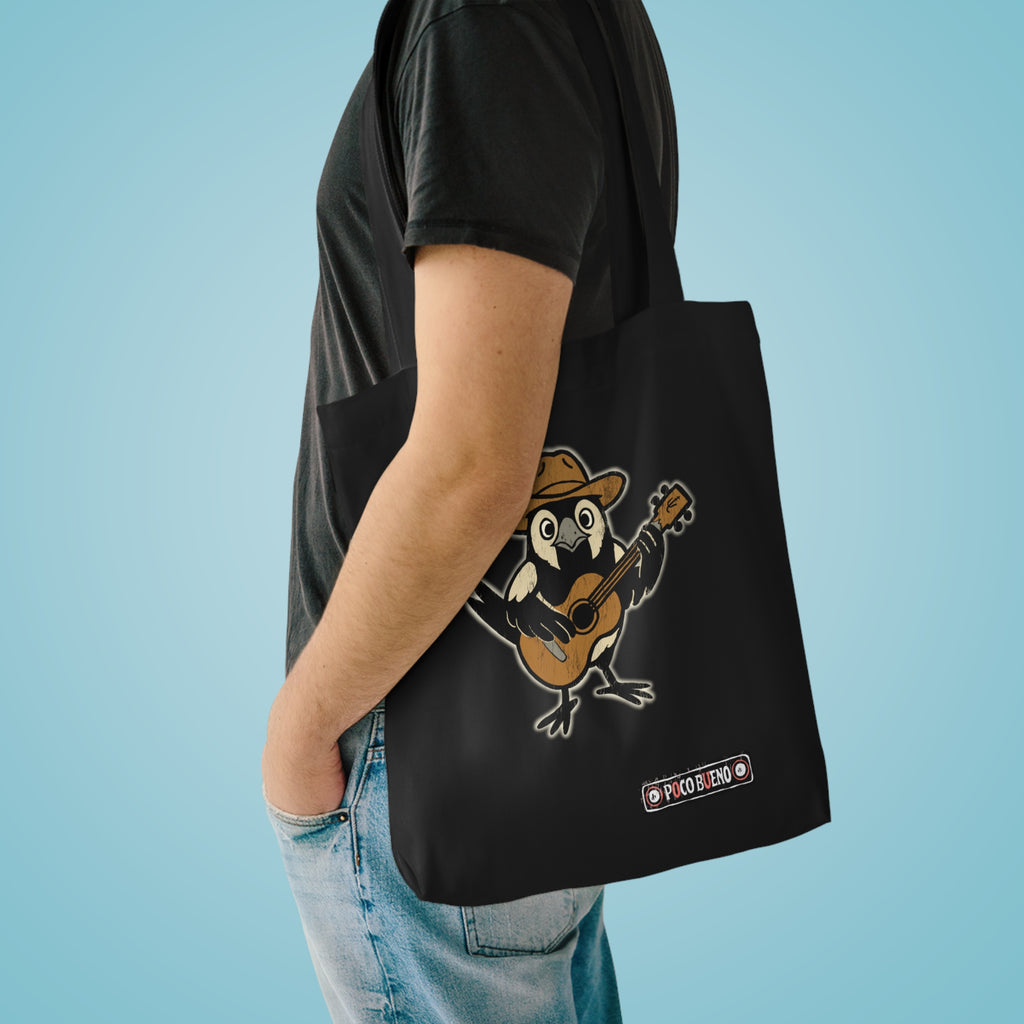 Cowpoke Tote — Cute Cowboy Magpie Playing Guitar Cotton Tote Bag
