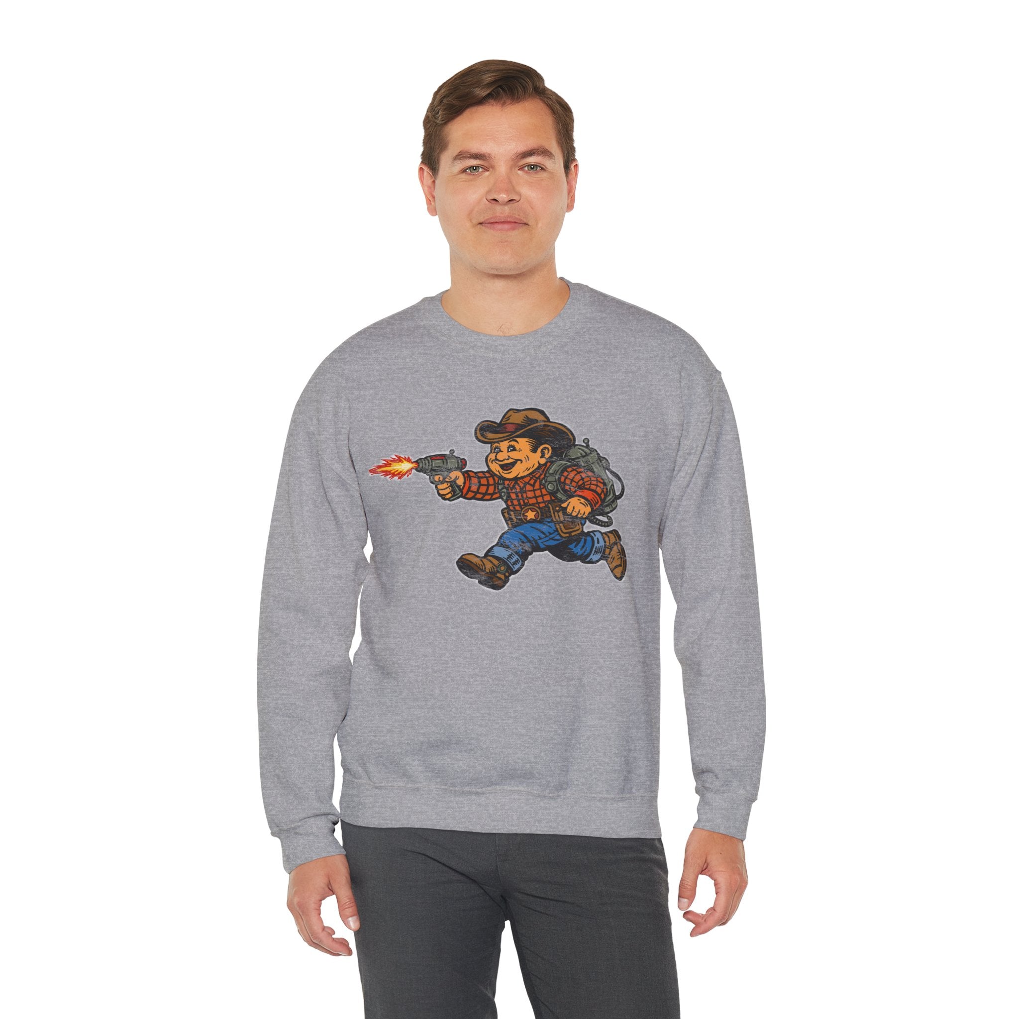 Poco Pete The Space Cowboy Pullover – Retro Cowboy Space Blaster Sweatshirt