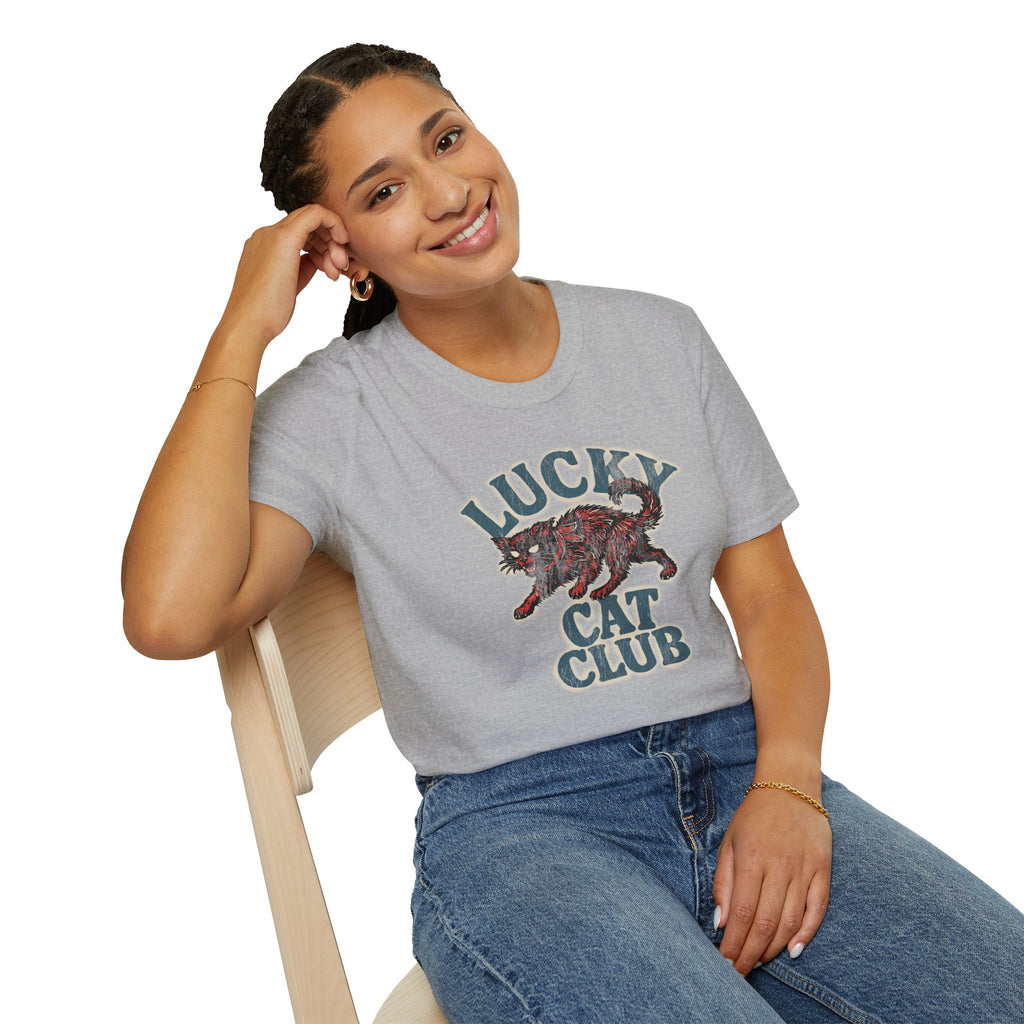 Lucky Cat Club T-Shirt — Vintage Lucky Cat Graphic Tee