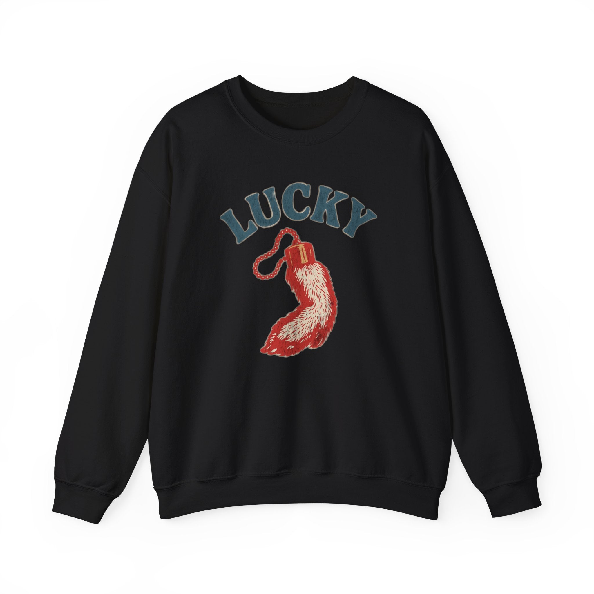 "Lucky" Vintage Rabbit Graphic Crewneck Sweatshirt