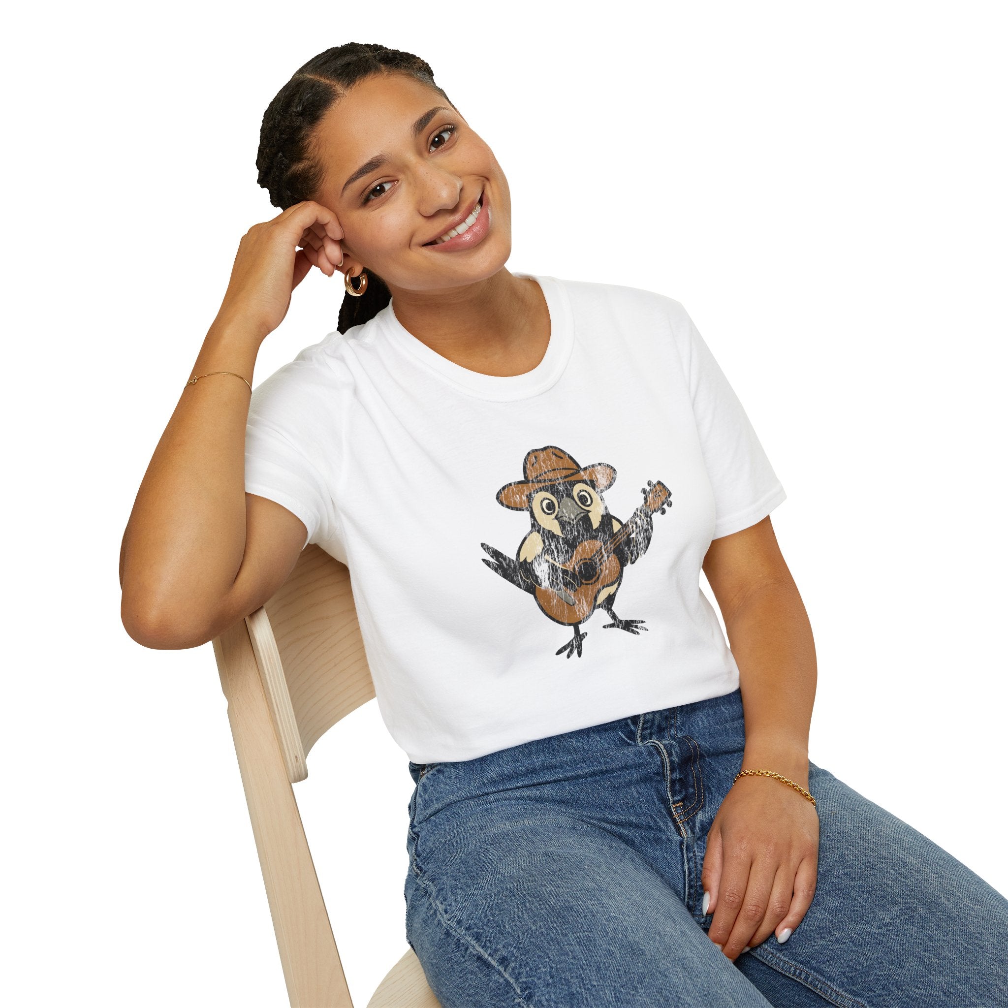Cowpoke T-Shirt — Cute Cowboy Magpie Playing Guitar Tee