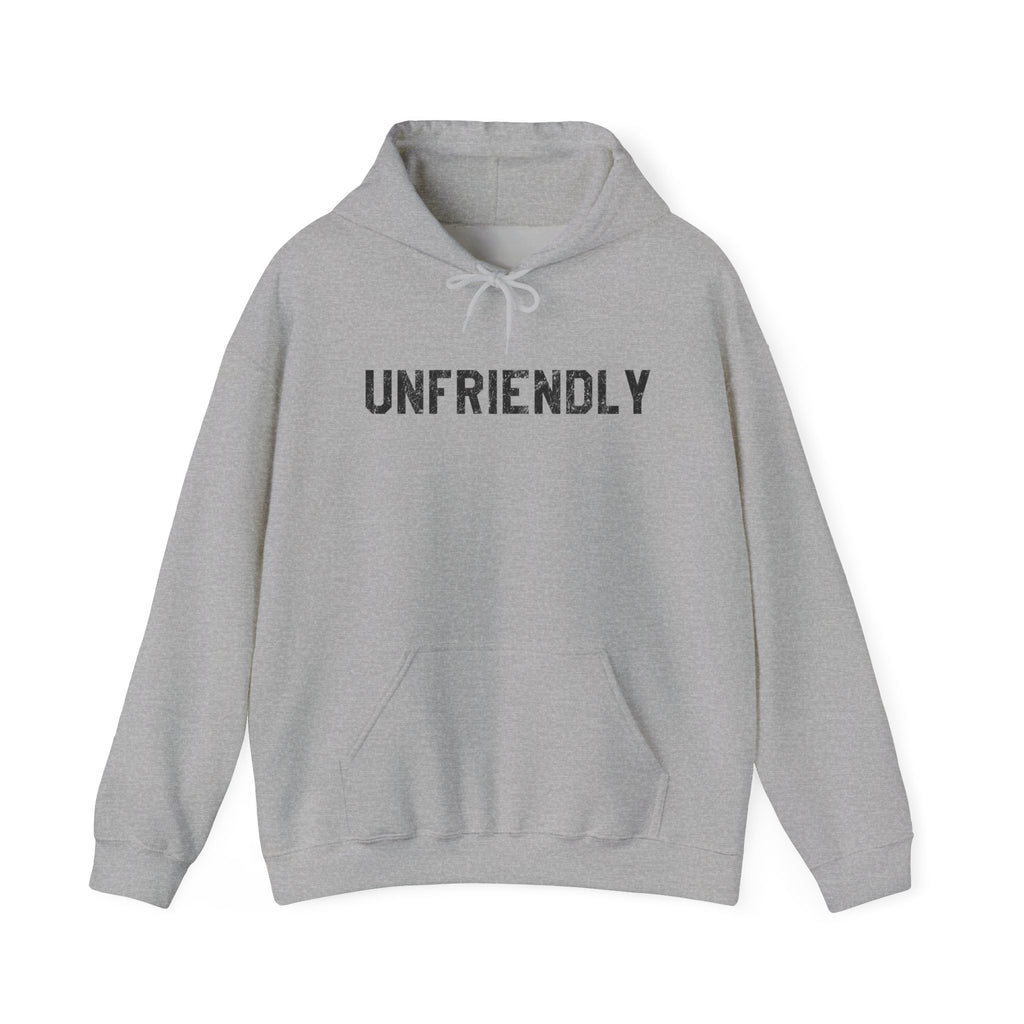 Unfriendly Hoodie — Minimalist Graphic Hooded Sweatshirt