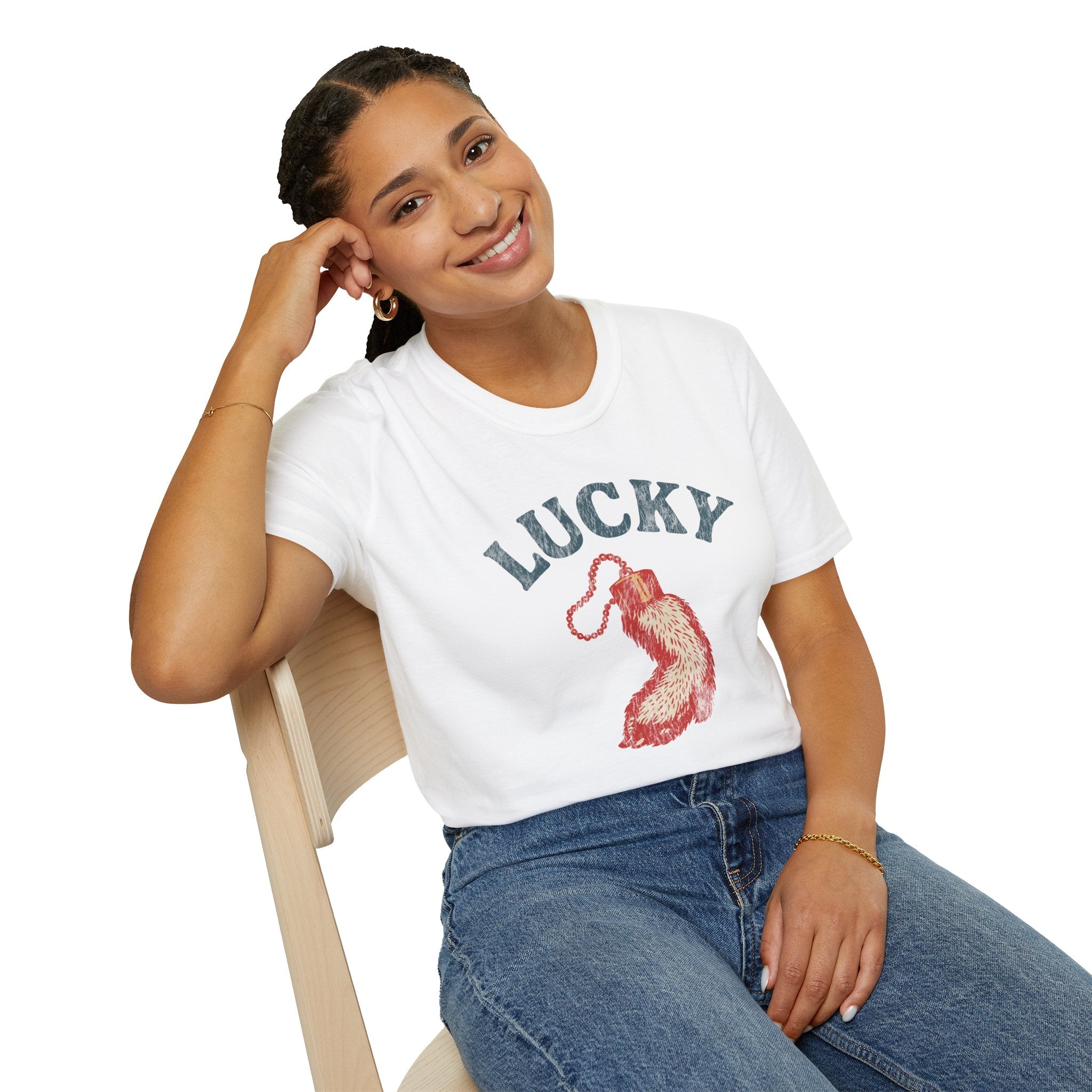 "Lucky" Vintage Rabbit Graphic T-Shirt