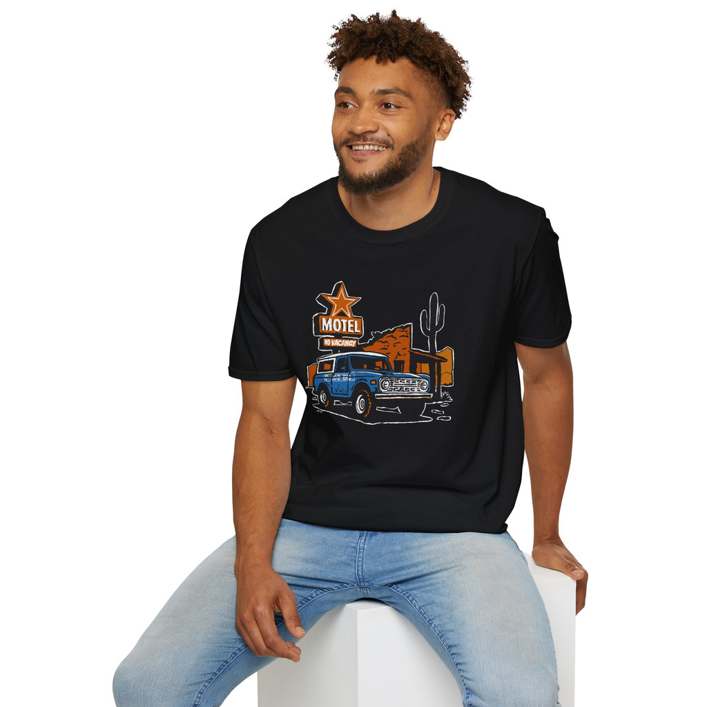 No Vacancy T-Shirt – Retro Pickup & Cactus Graphic T