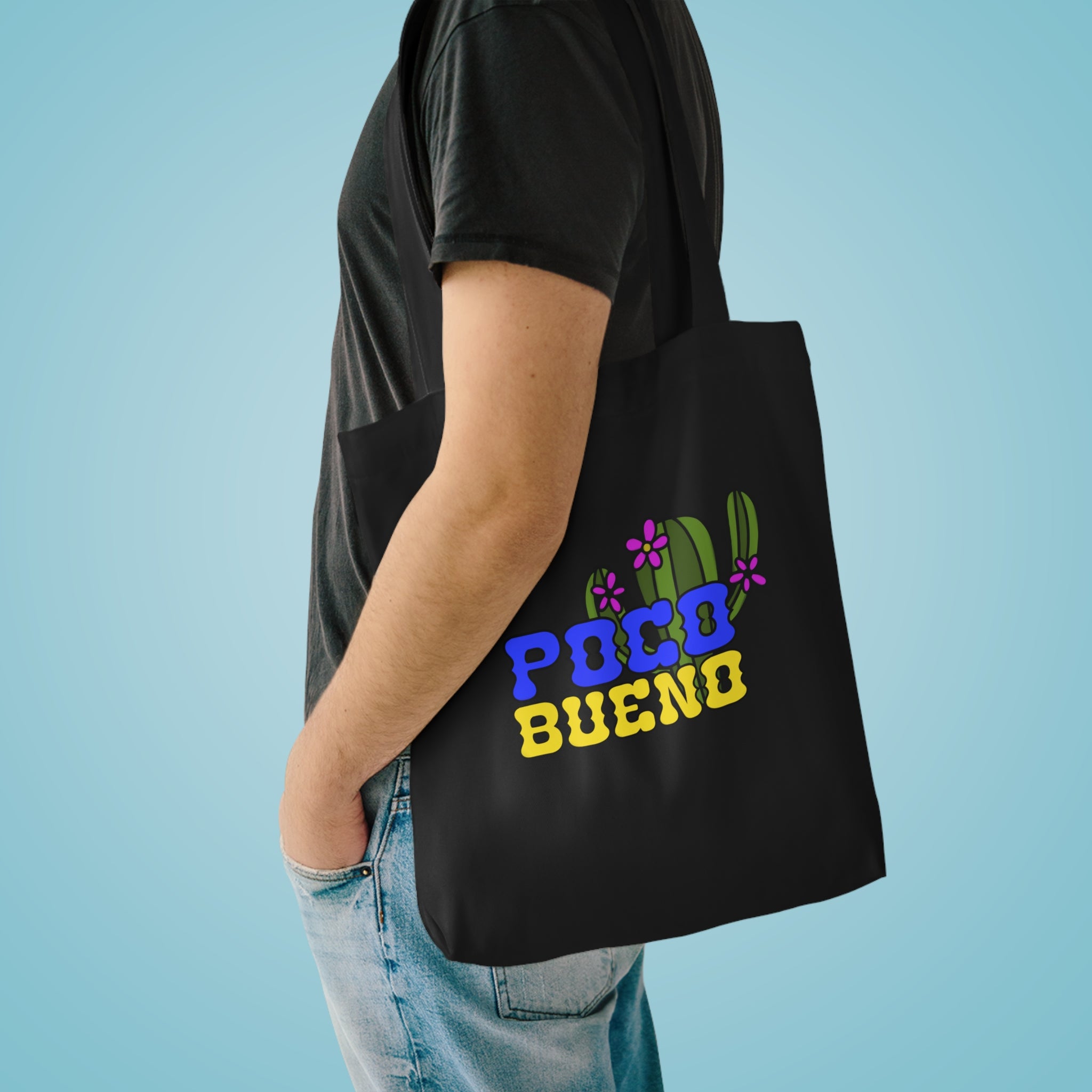 Poco Bueno Cotton Tote — Cute Cactus Floral Market Bag