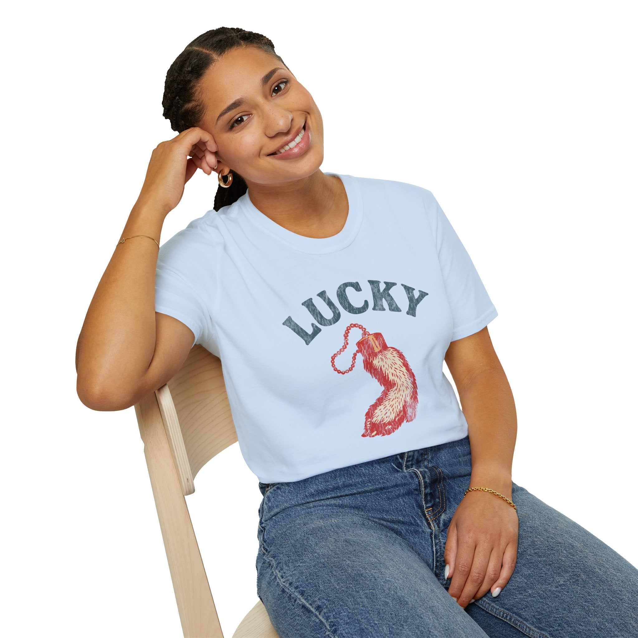"Lucky" Vintage Rabbit Graphic T-Shirt