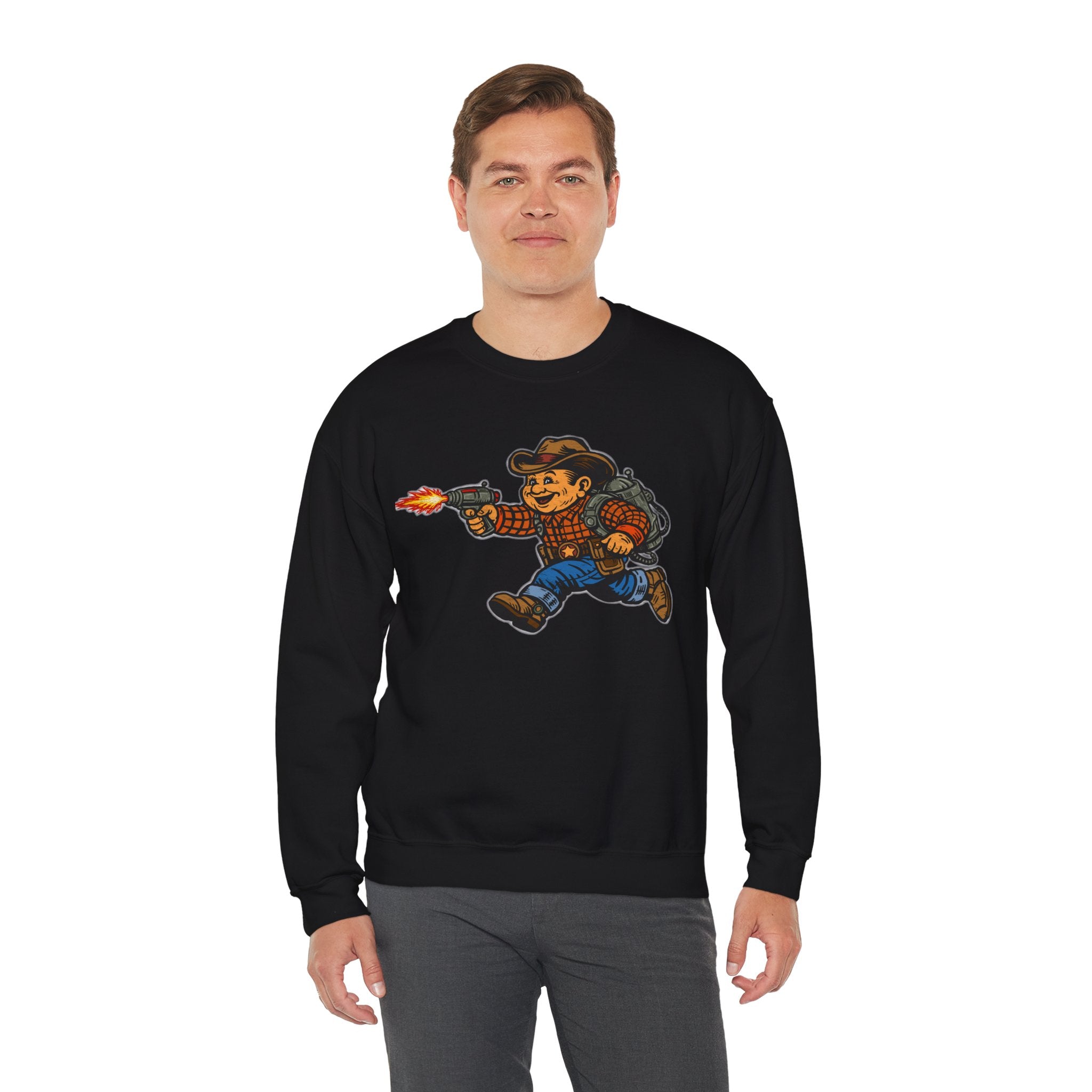 Poco Pete The Space Cowboy Pullover – Retro Cowboy Space Blaster Sweatshirt