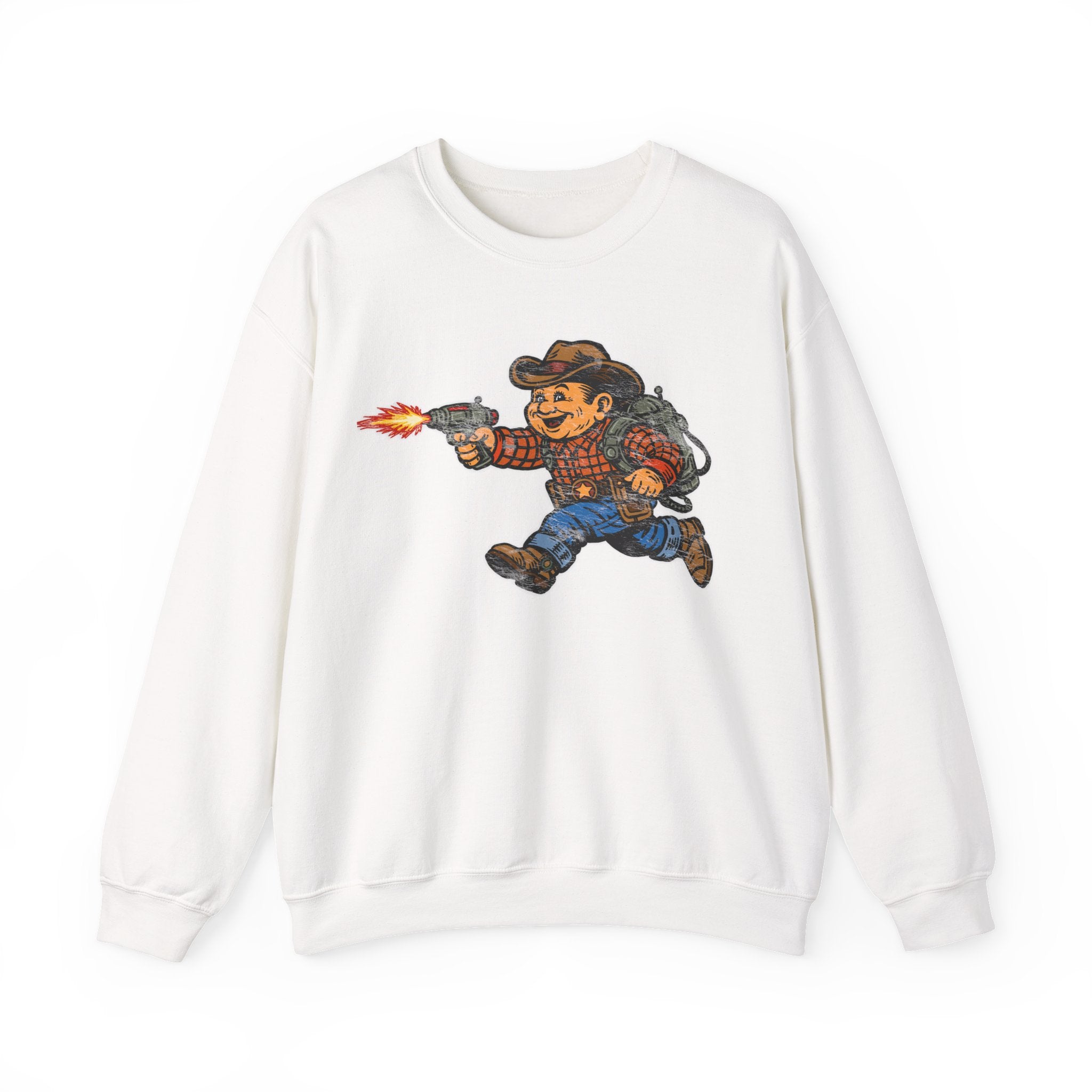 Poco Pete The Space Cowboy Pullover – Retro Cowboy Space Blaster Sweatshirt